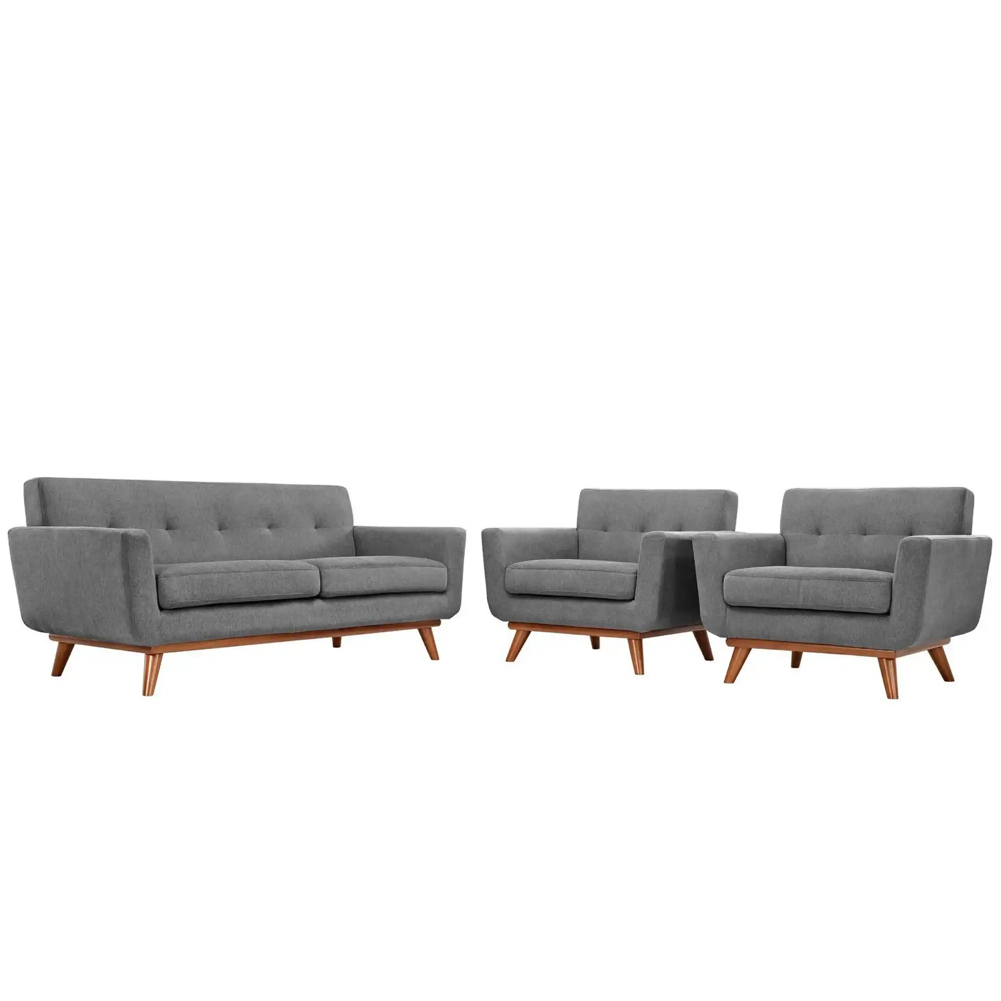 Engage Armchairs and Loveseat Set of 3 by Modway - Best Buy Furniture