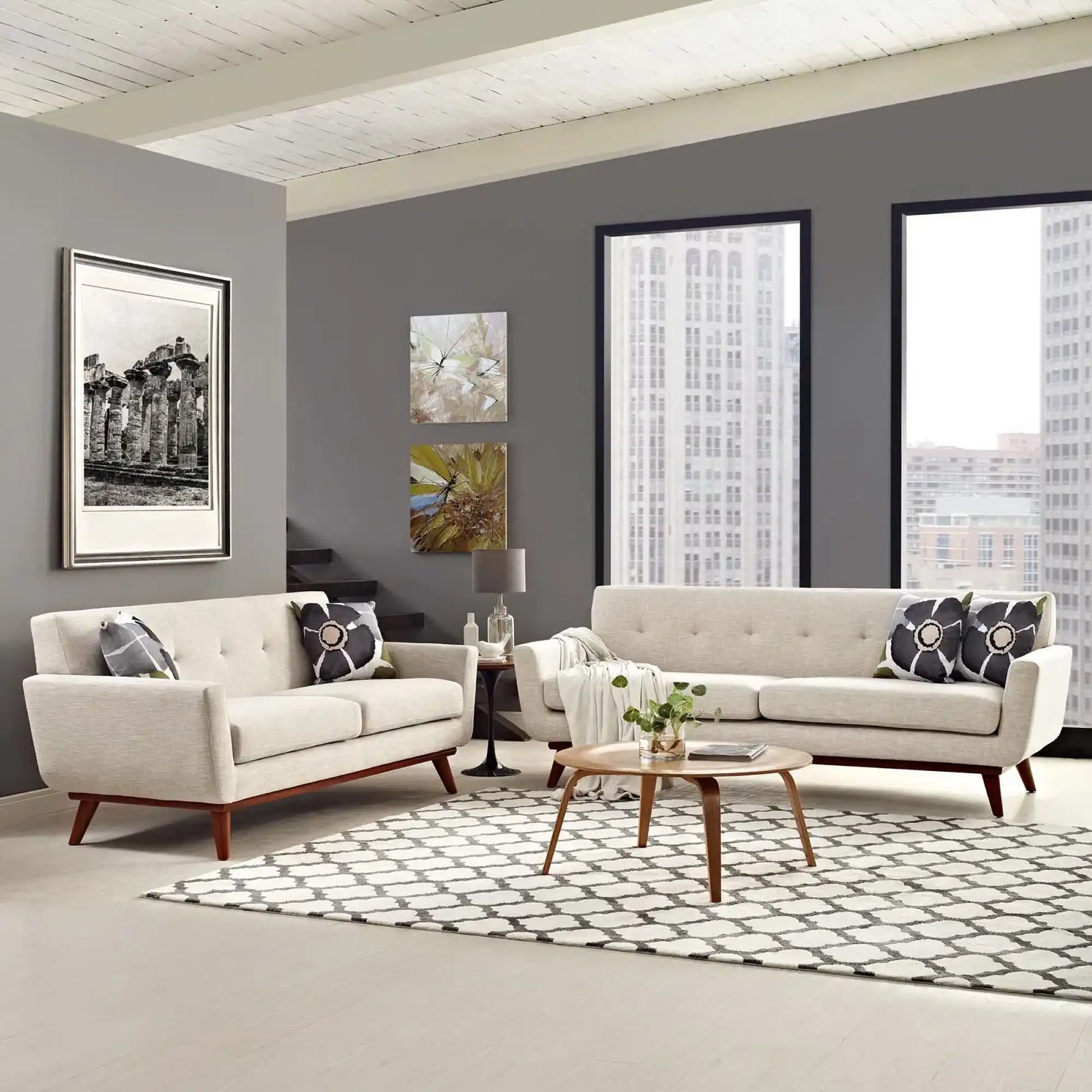 Engage Loveseat and Sofa Set of 2 by Modway - Best Buy Furniture