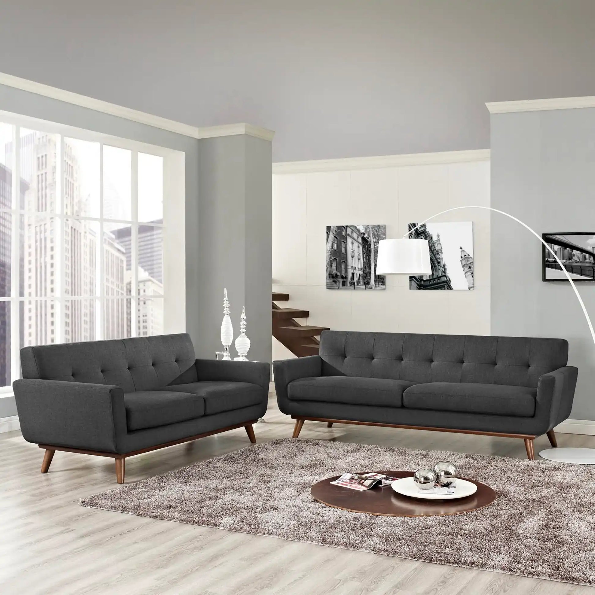 Engage Loveseat and Sofa Set of 2 by Modway - Best Buy Furniture
