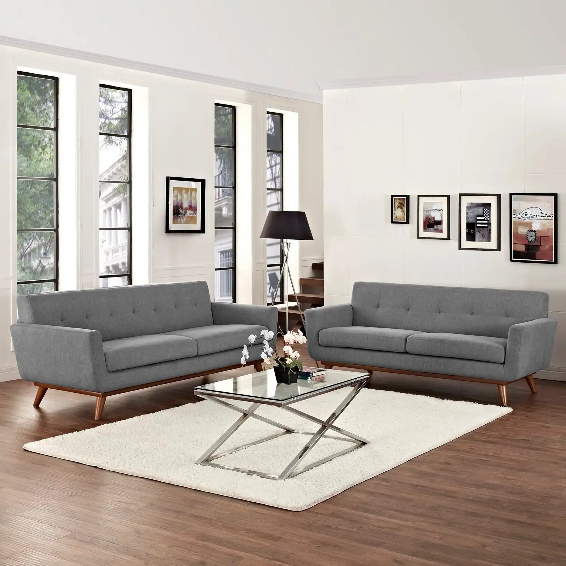 Engage Loveseat and Sofa Set of 2 by Modway - Best Buy Furniture