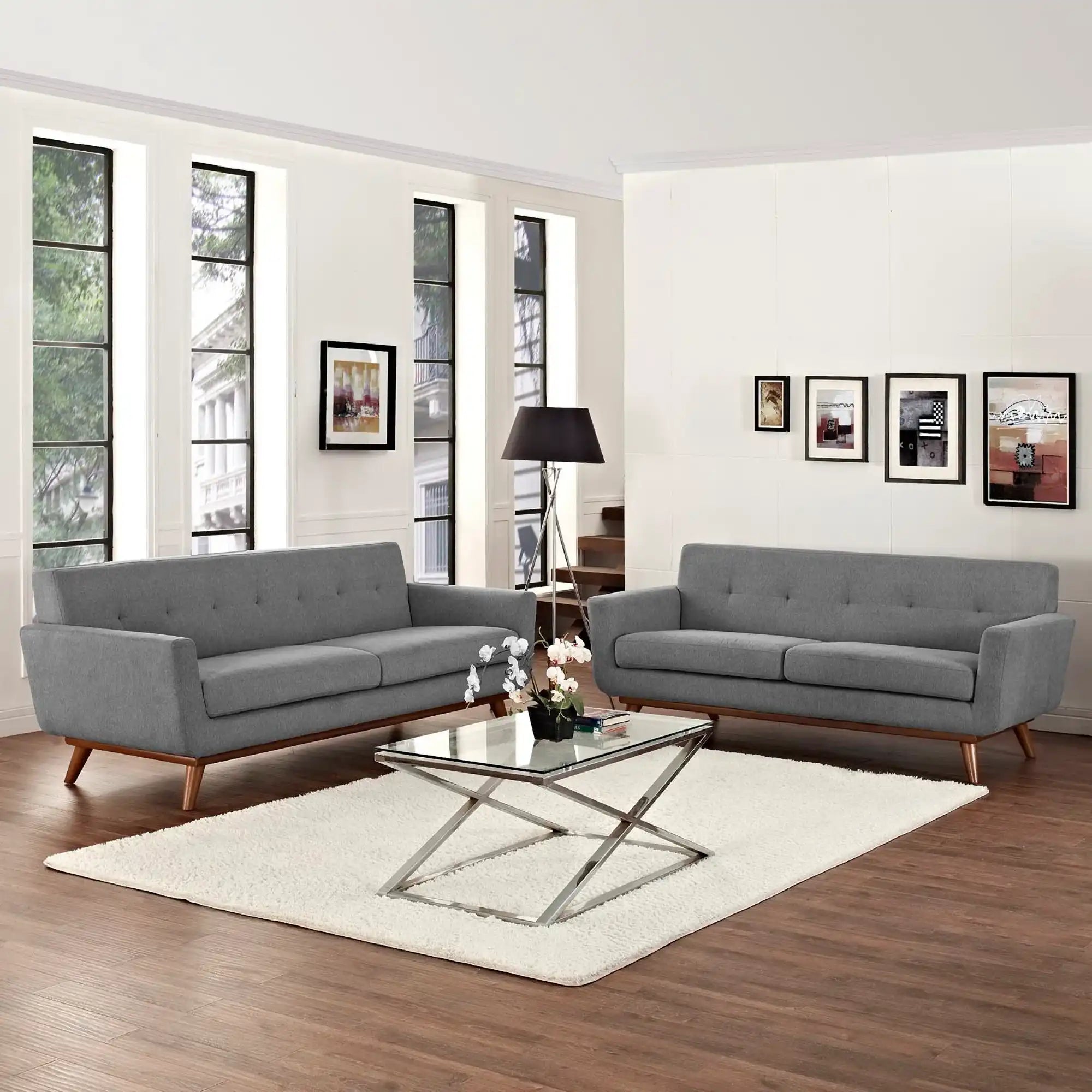 Engage Loveseat and Sofa Set of 2 by Modway - Best Buy Furniture