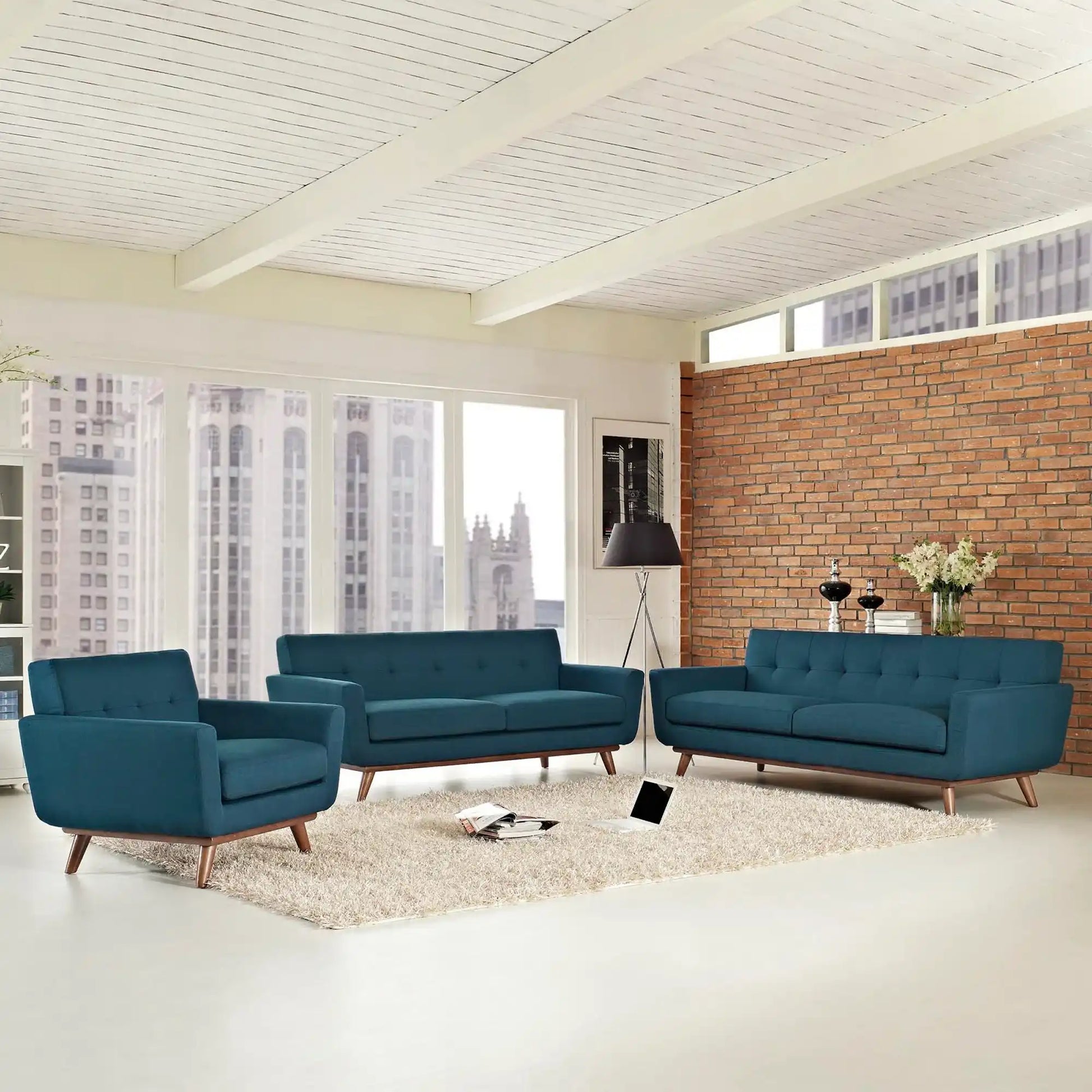 Engage Sofa Loveseat and Armchair Set of 3 by Modway - Best Buy Furniture