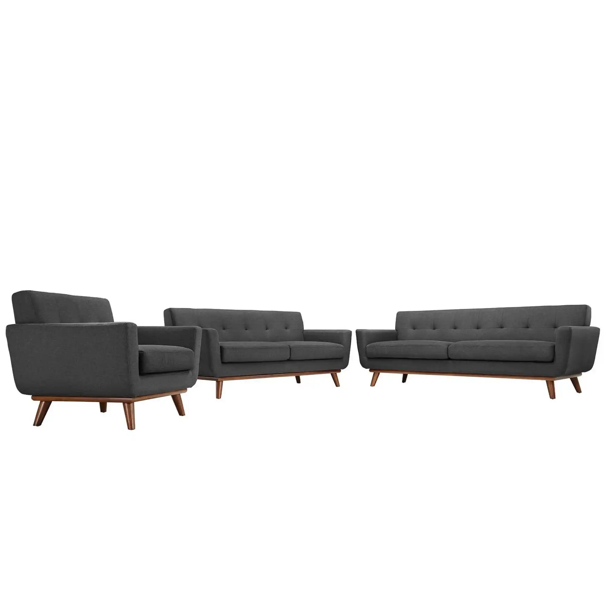 Engage Sofa Loveseat and Armchair Set of 3 by Modway - Best Buy Furniture