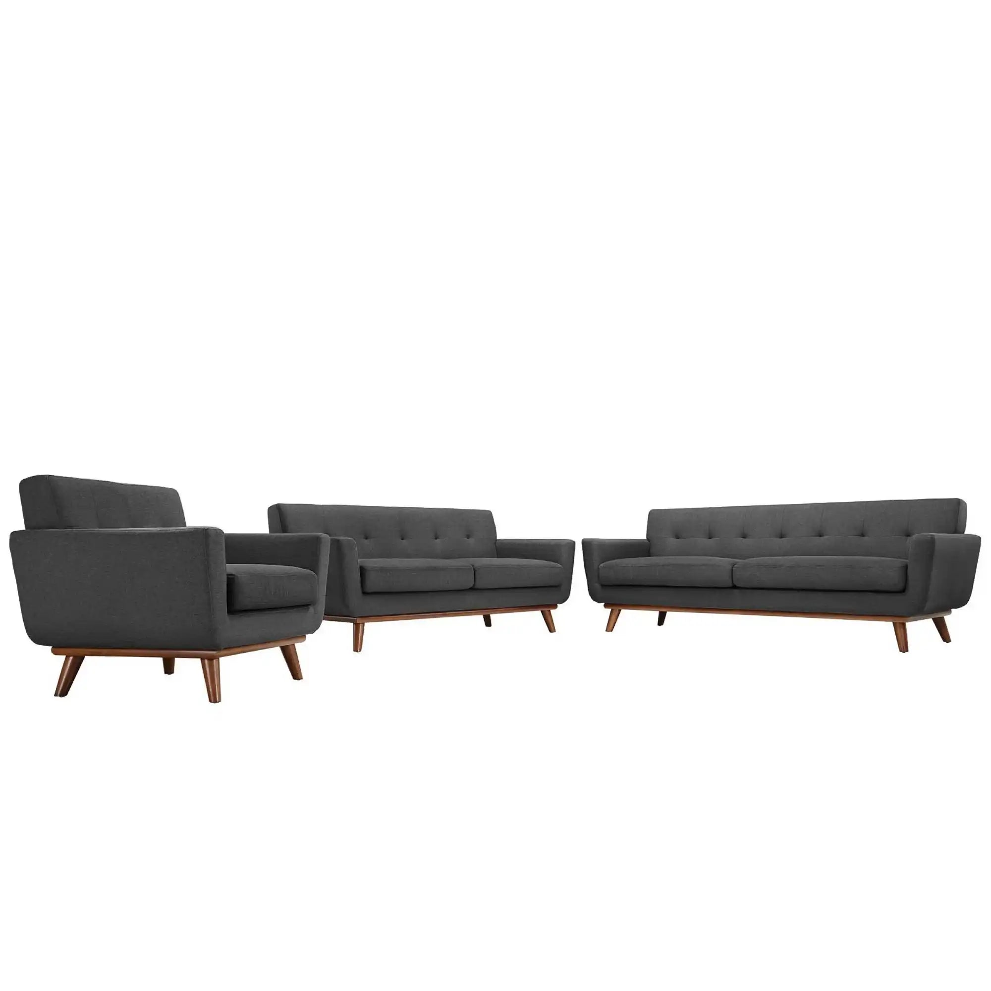 Engage Sofa Loveseat and Armchair Set of 3 by Modway - Best Buy Furniture