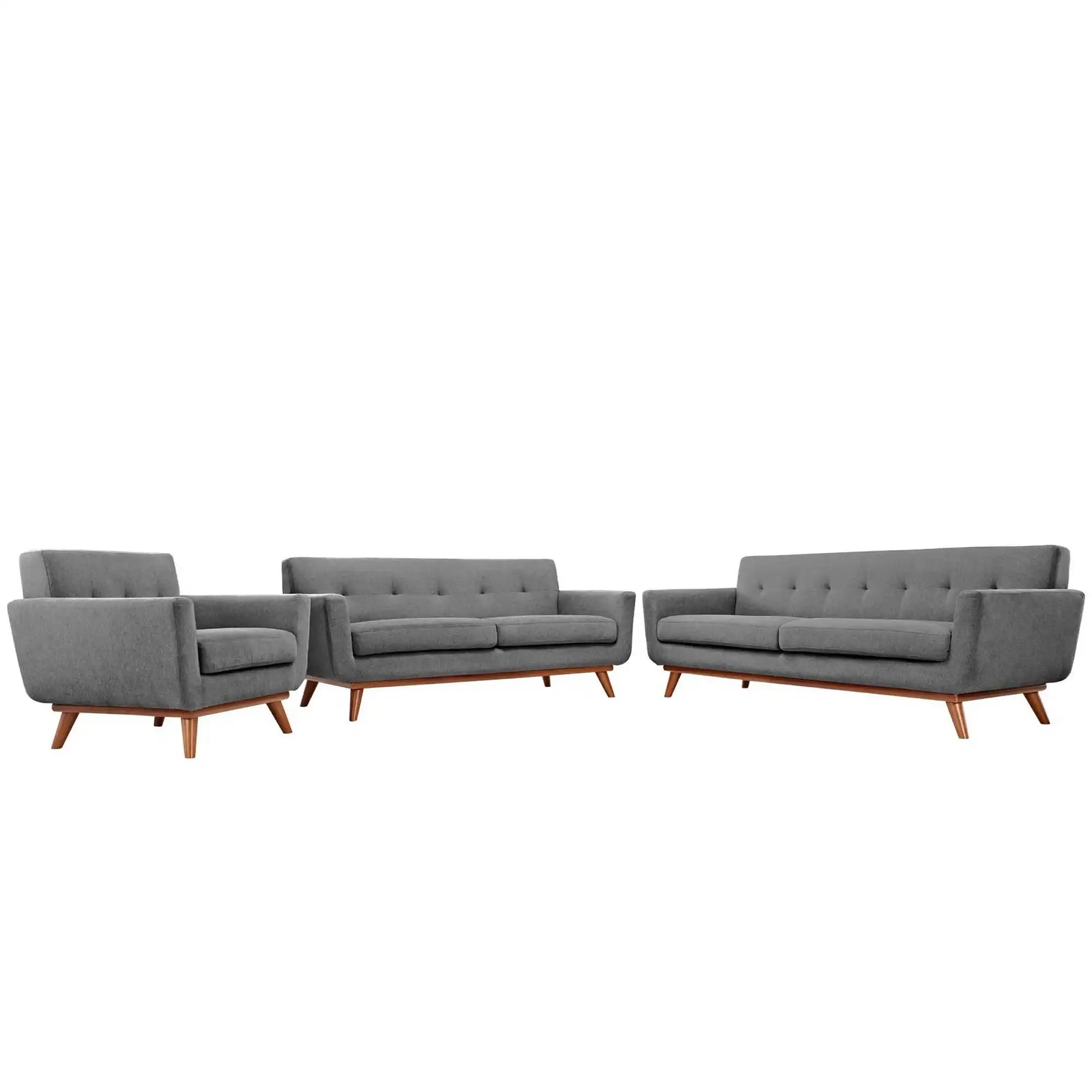 Engage Sofa Loveseat and Armchair Set of 3 by Modway - Best Buy Furniture