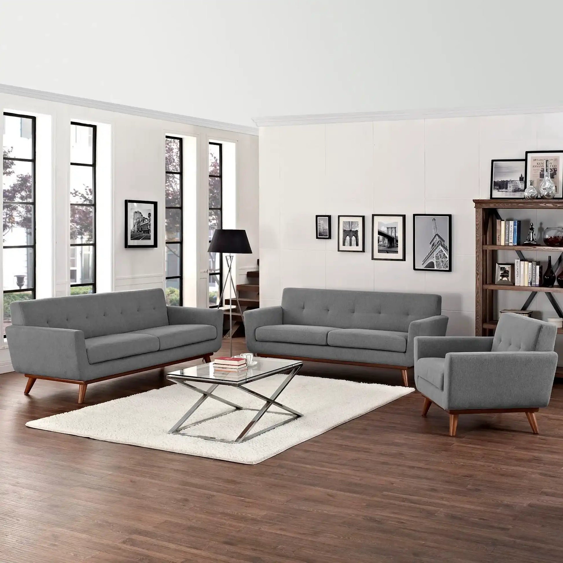 Engage Sofa Loveseat and Armchair Set of 3 by Modway - Best Buy Furniture