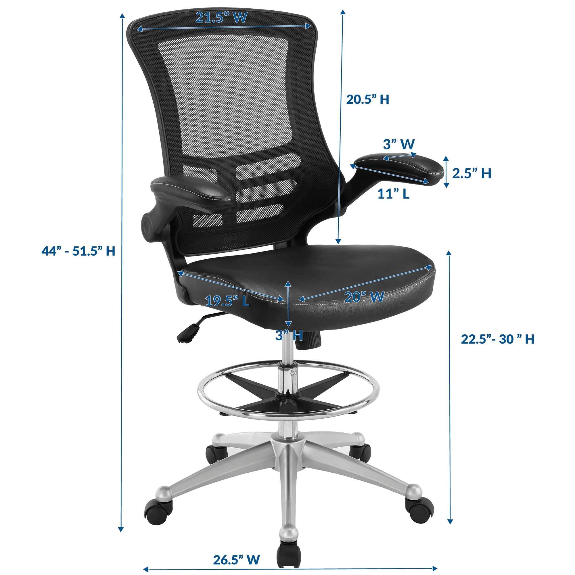 Attainment Vinyl Drafting Chair by Modway - Best Buy Furniture