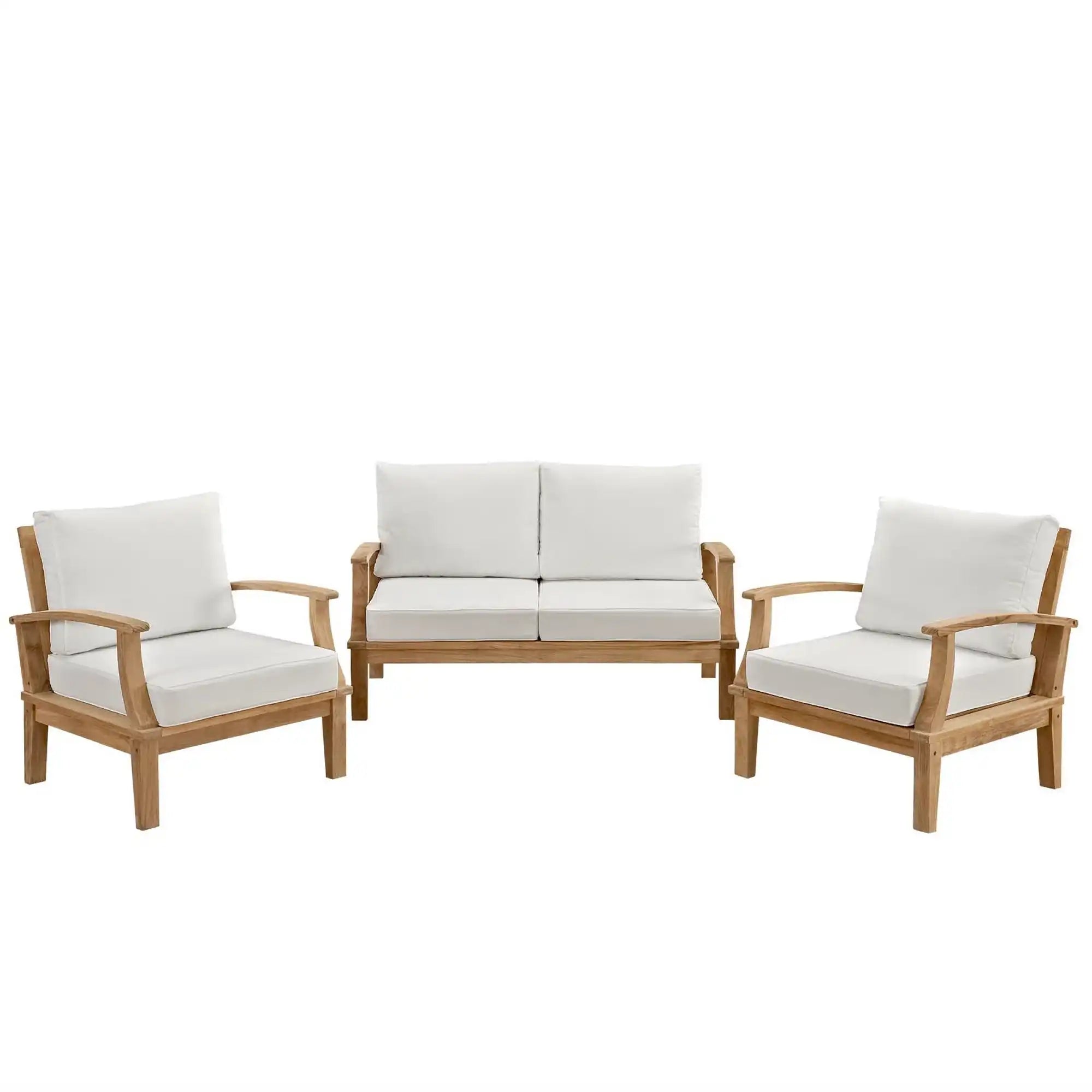 Marina 3 Piece Outdoor Patio Teak Set by Modway - Best Buy Furniture