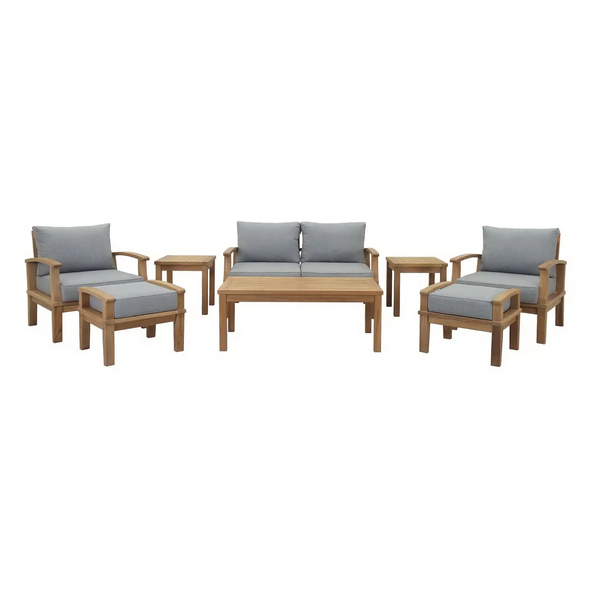 Marina 8 Piece Outdoor Patio Teak Set by Modway - Best Buy Furniture