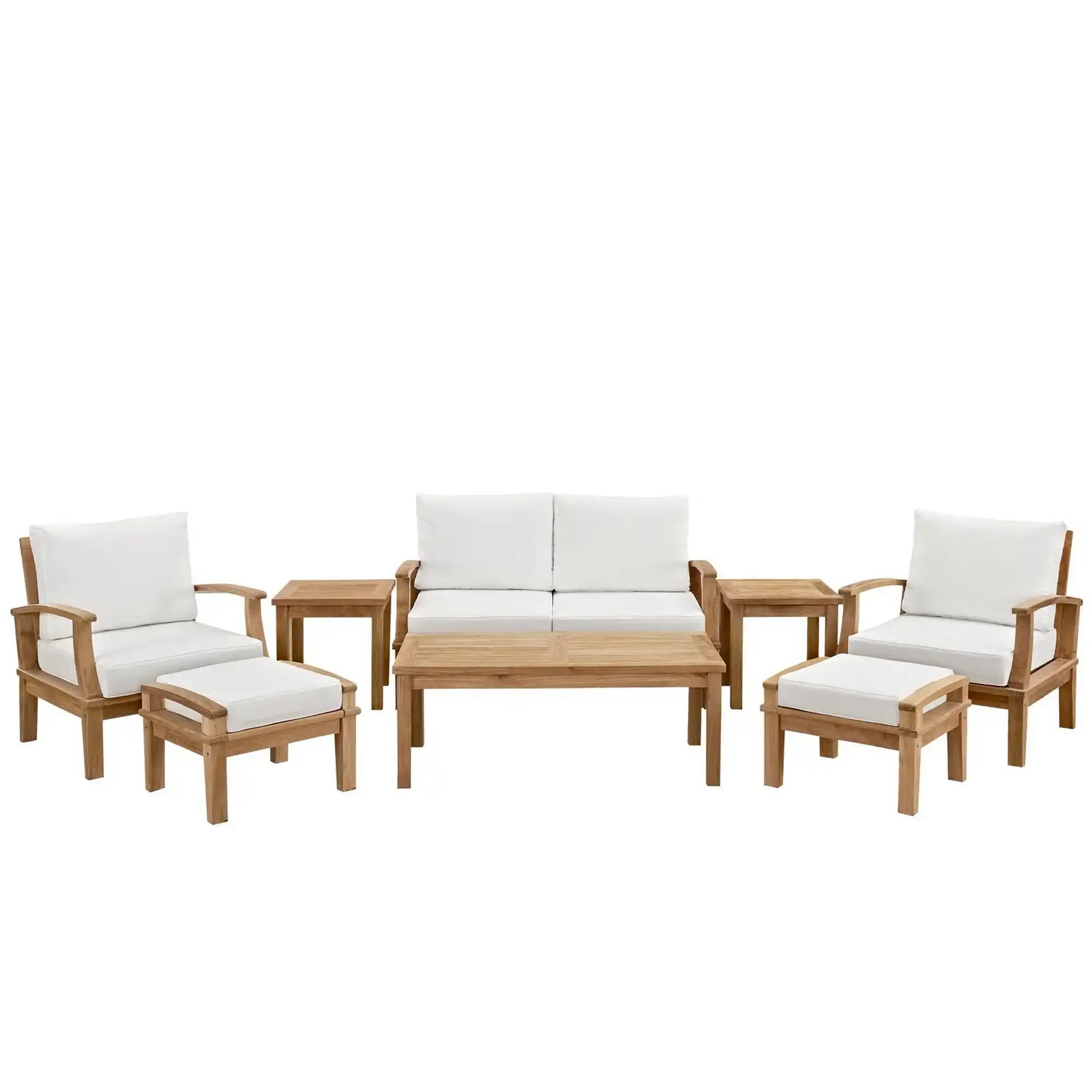 Marina 8 Piece Outdoor Patio Teak Set by Modway - Best Buy Furniture