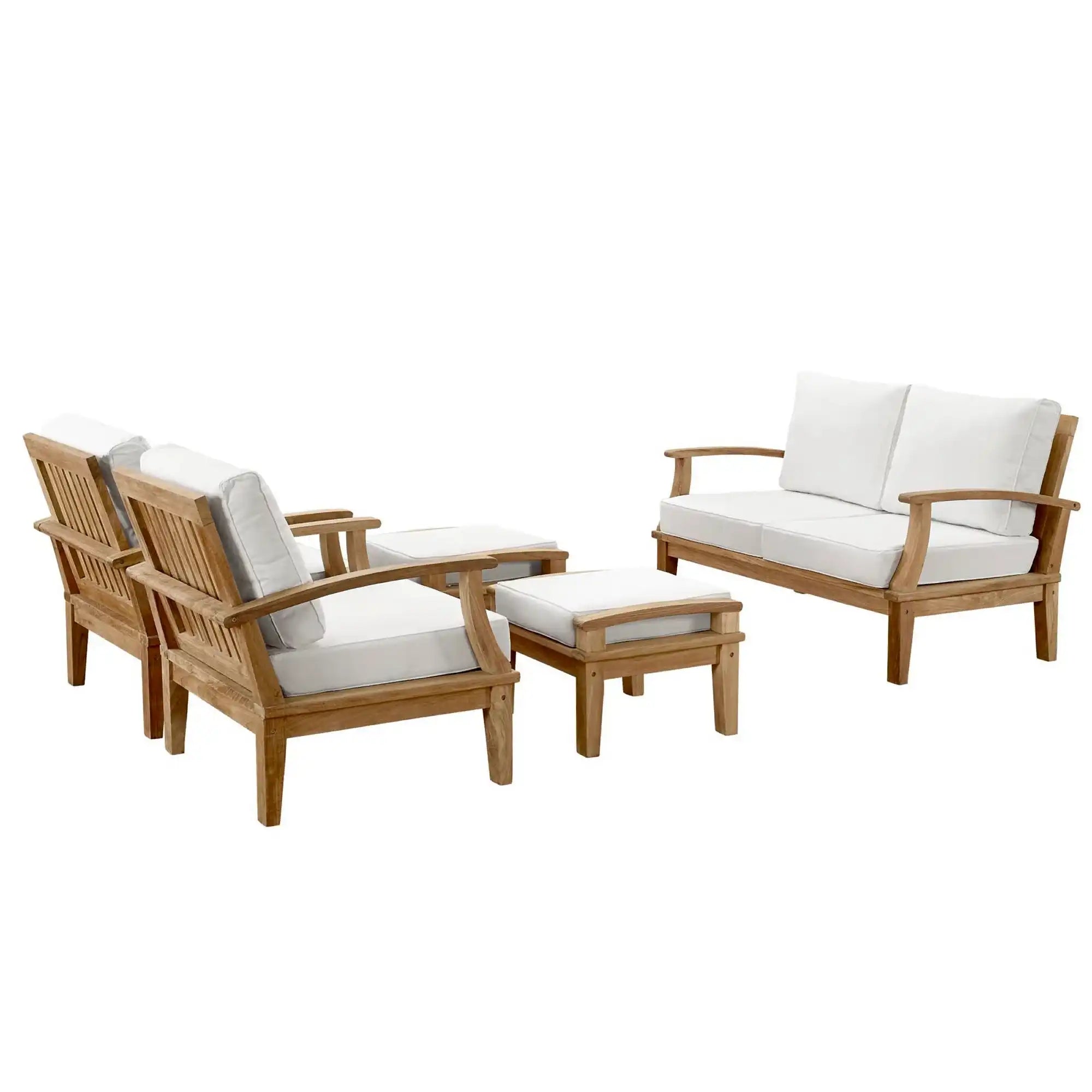 Marina 5 Piece Outdoor Patio Teak Set by Modway - Best Buy Furniture