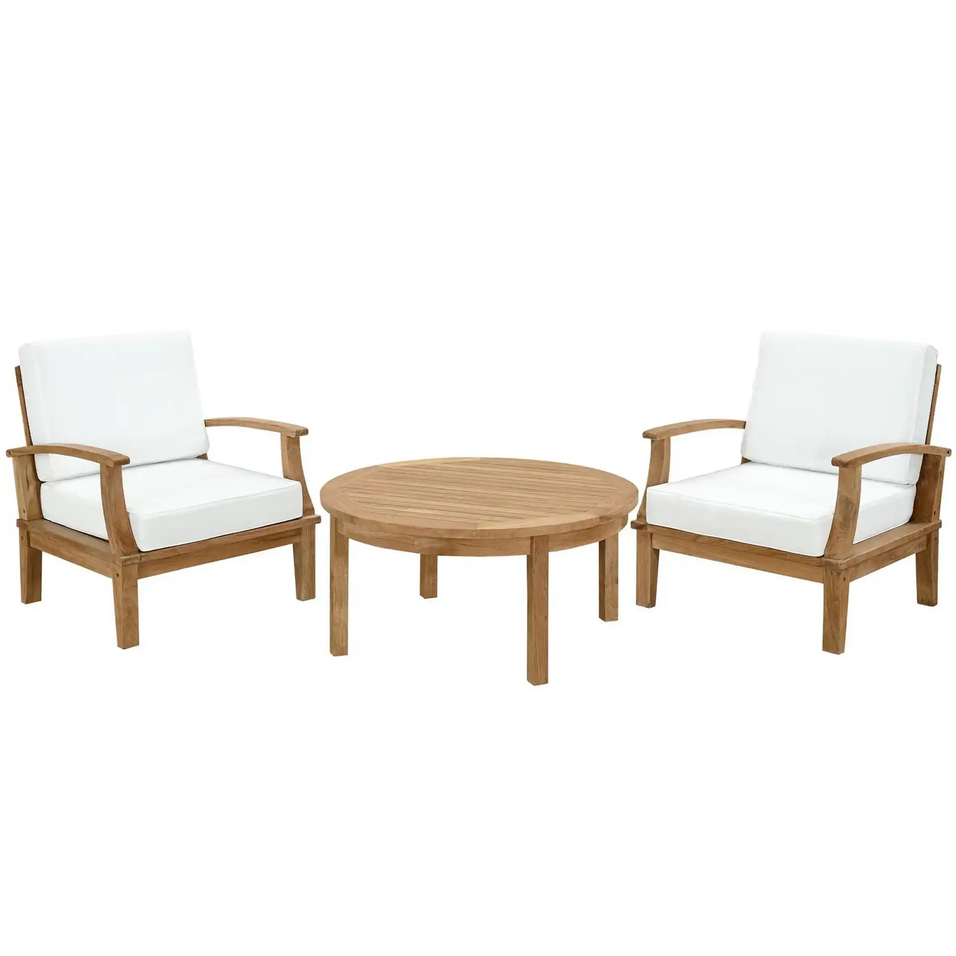 Marina 3 Piece Outdoor Patio Teak Set by Modway - Best Buy Furniture