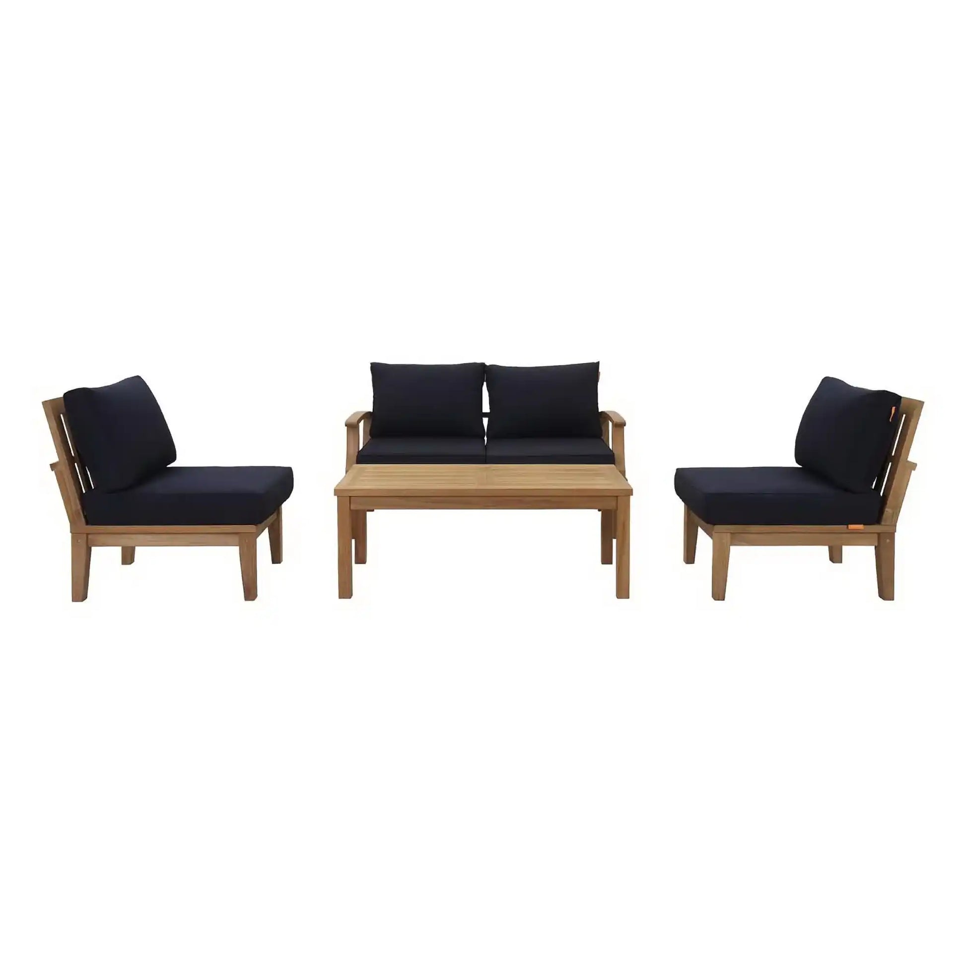 Marina 5 Piece Outdoor Patio Teak Set by Modway - Best Buy Furniture