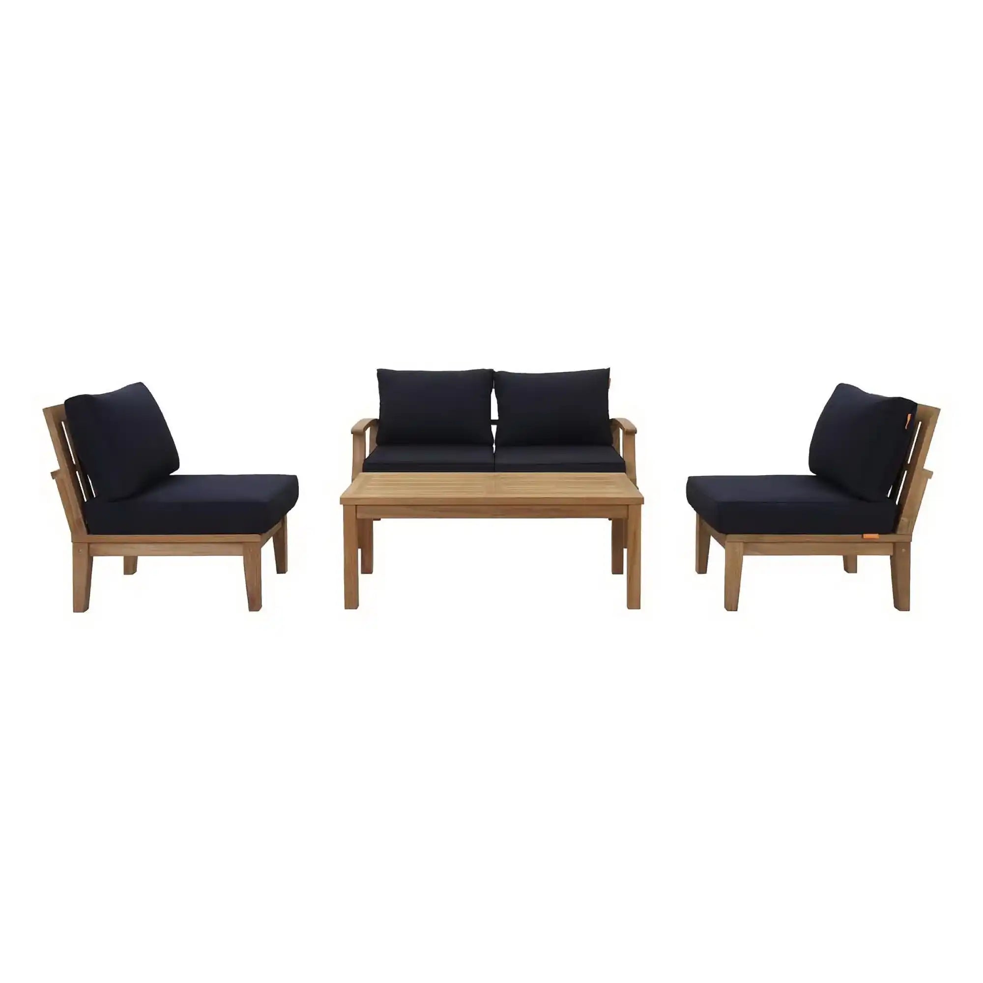 Marina 5 Piece Outdoor Patio Teak Set by Modway - Best Buy Furniture