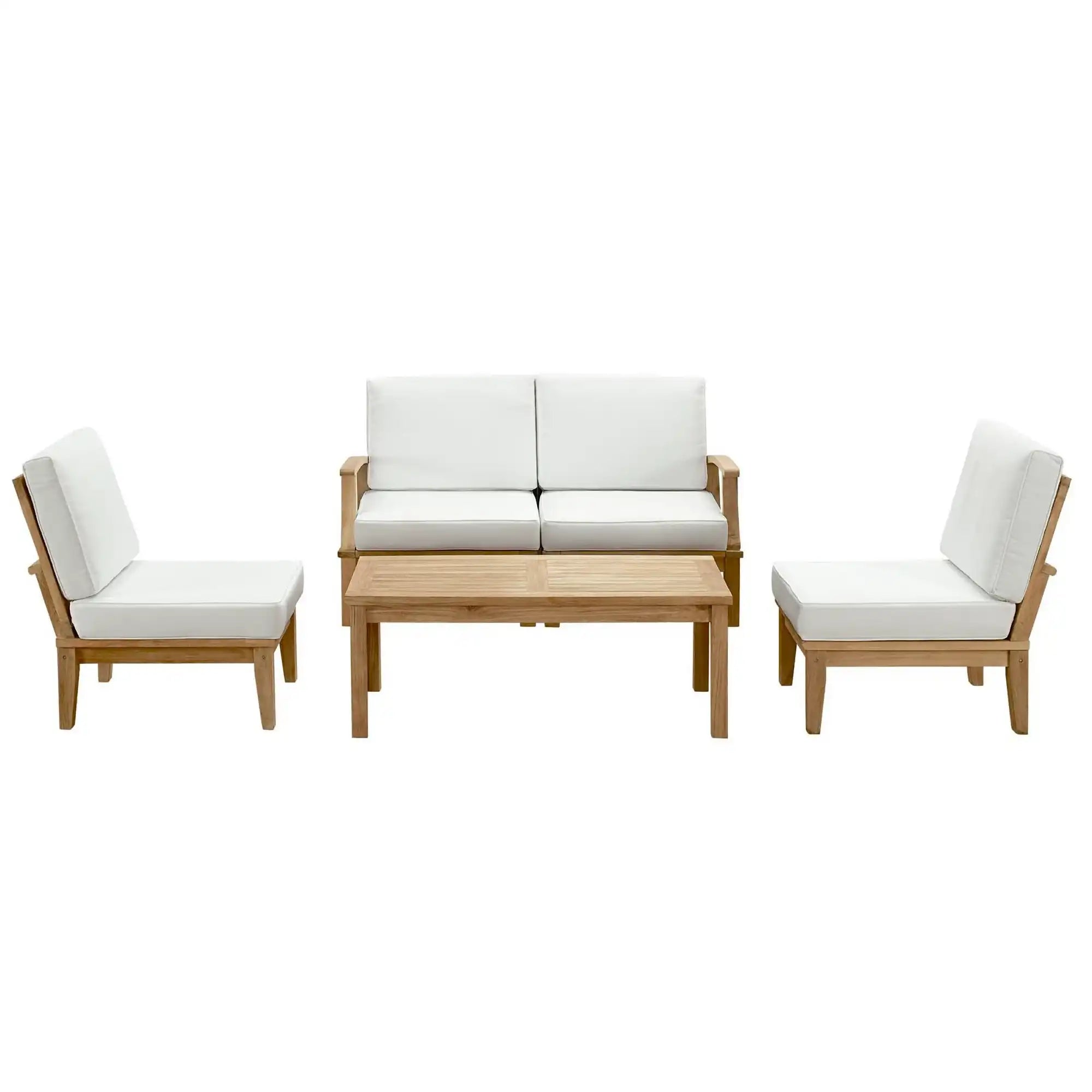 Marina 5 Piece Outdoor Patio Teak Set by Modway - Best Buy Furniture