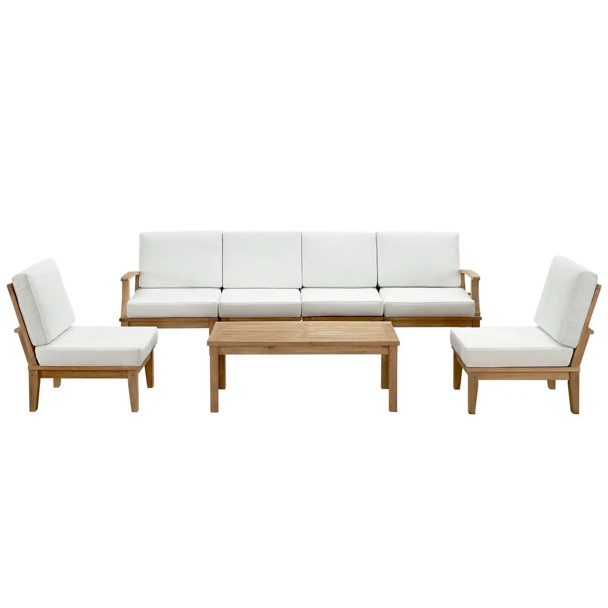 Marina 7 Piece Outdoor Patio Teak Set by Modway - Best Buy Furniture