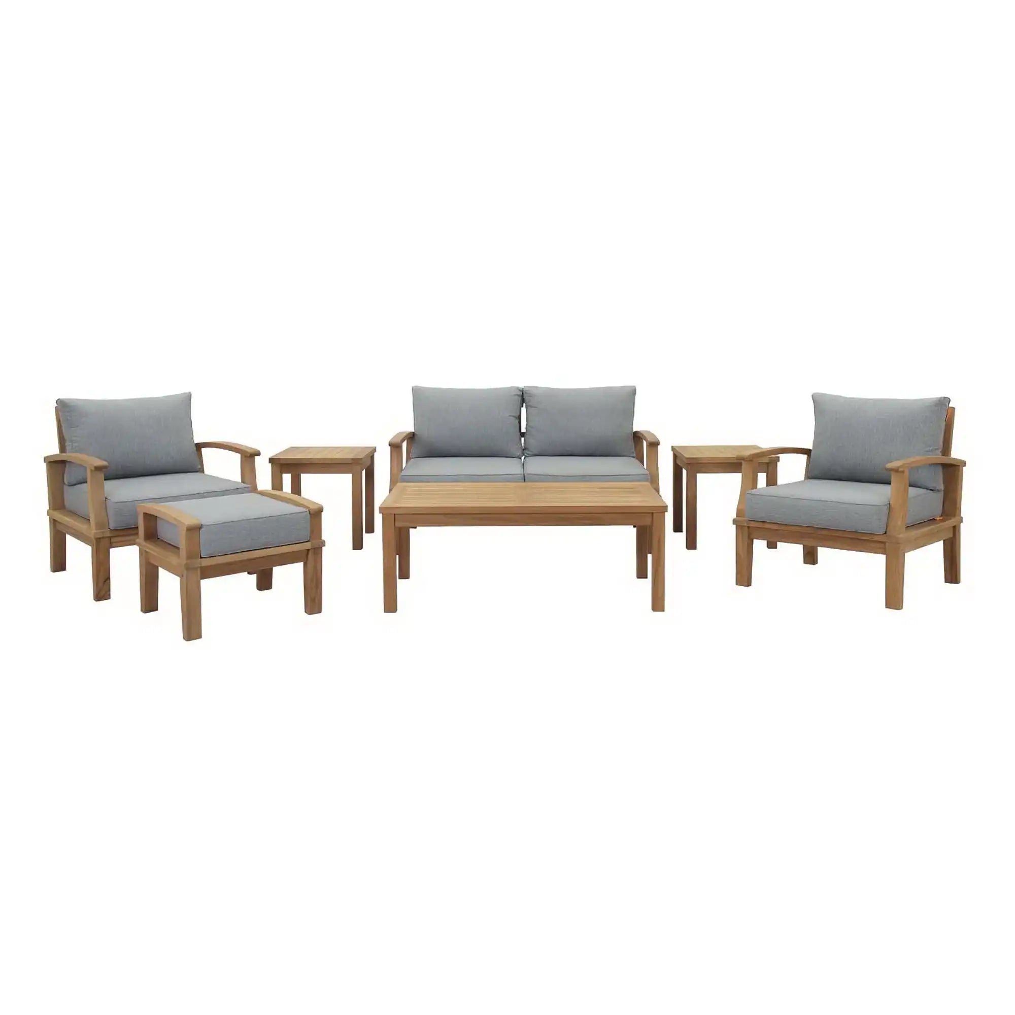 Marina 7 Piece Outdoor Patio Teak Set by Modway - Best Buy Furniture