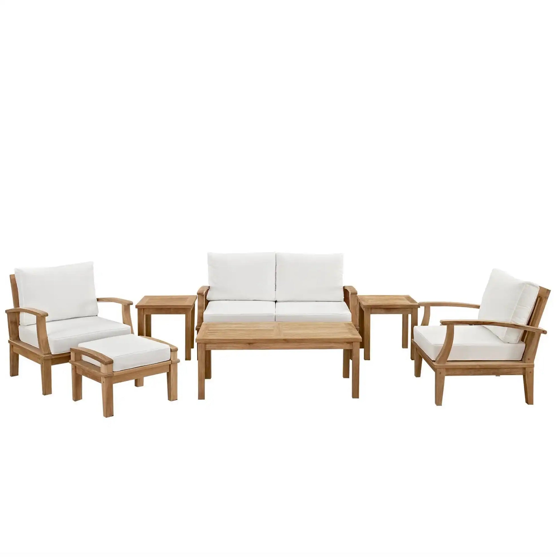 Marina 7 Piece Outdoor Patio Teak Set by Modway - Best Buy Furniture