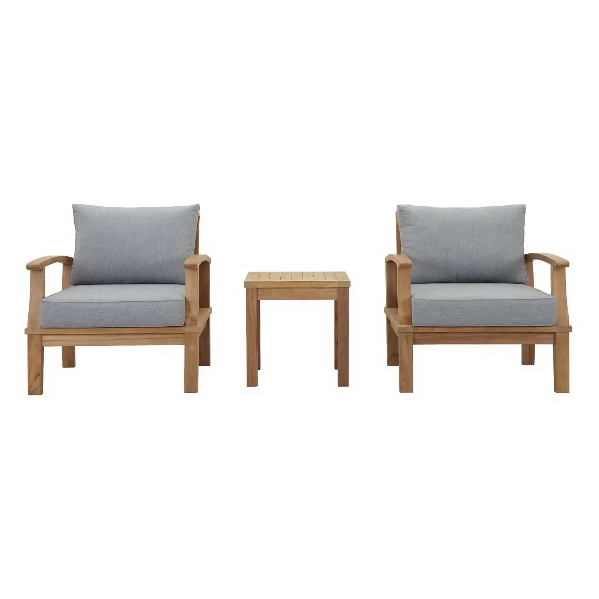 Marina 3 Piece Outdoor Patio Teak Set by Modway - Best Buy Furniture