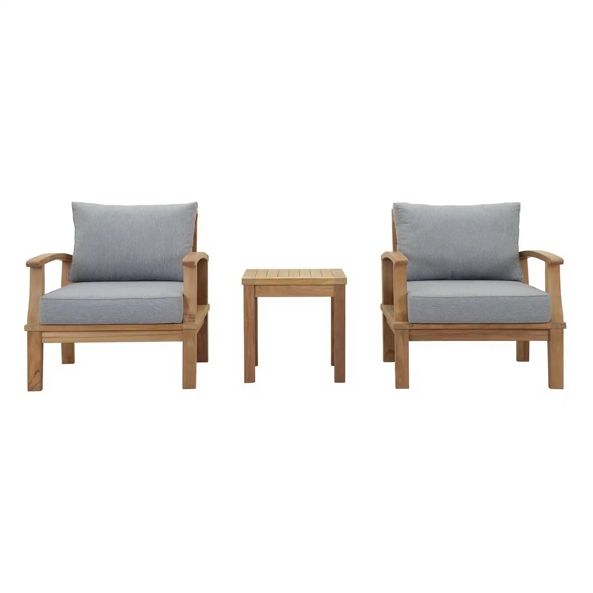 Marina 3 Piece Outdoor Patio Teak Set by Modway - Best Buy Furniture