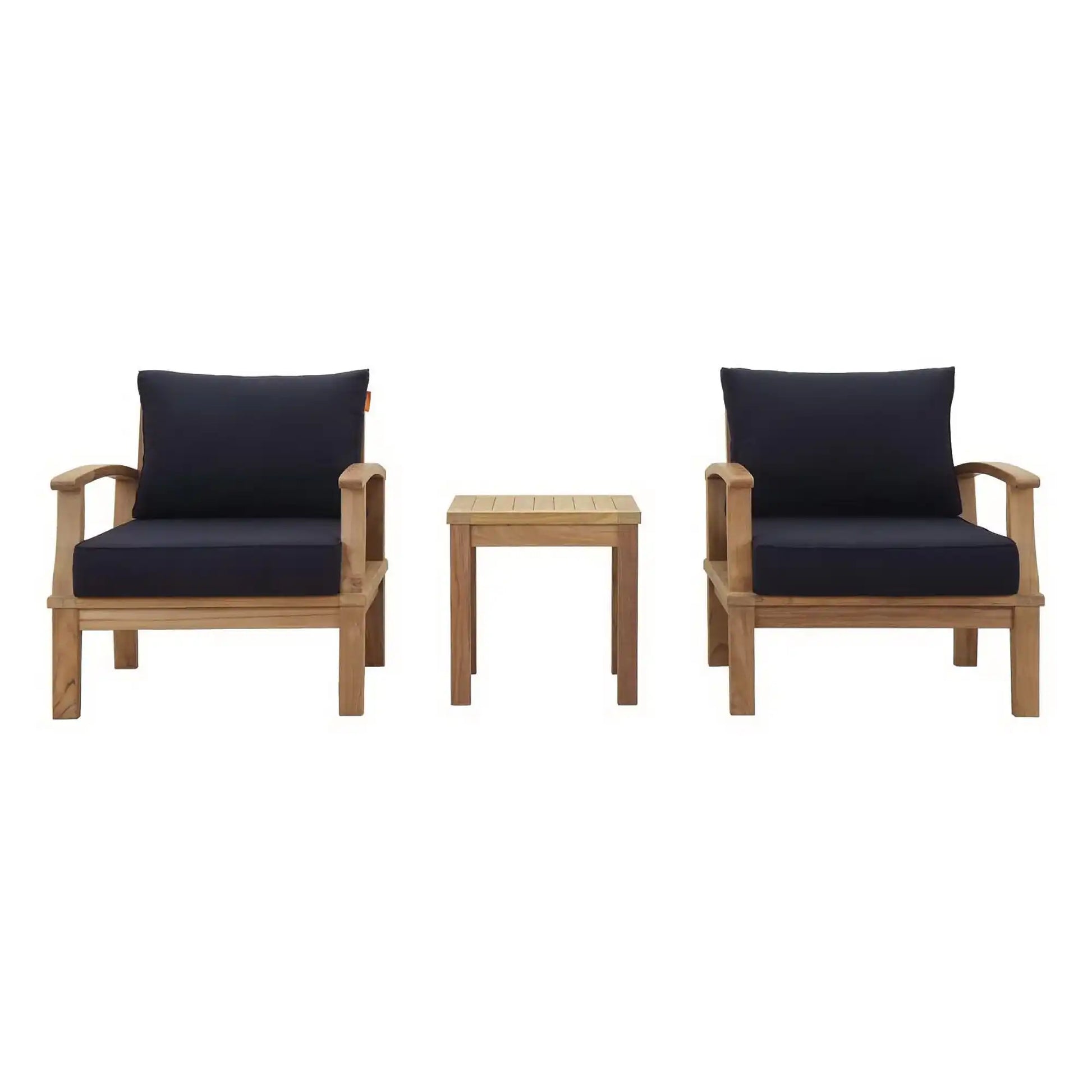 Marina 3 Piece Outdoor Patio Teak Set by Modway - Best Buy Furniture
