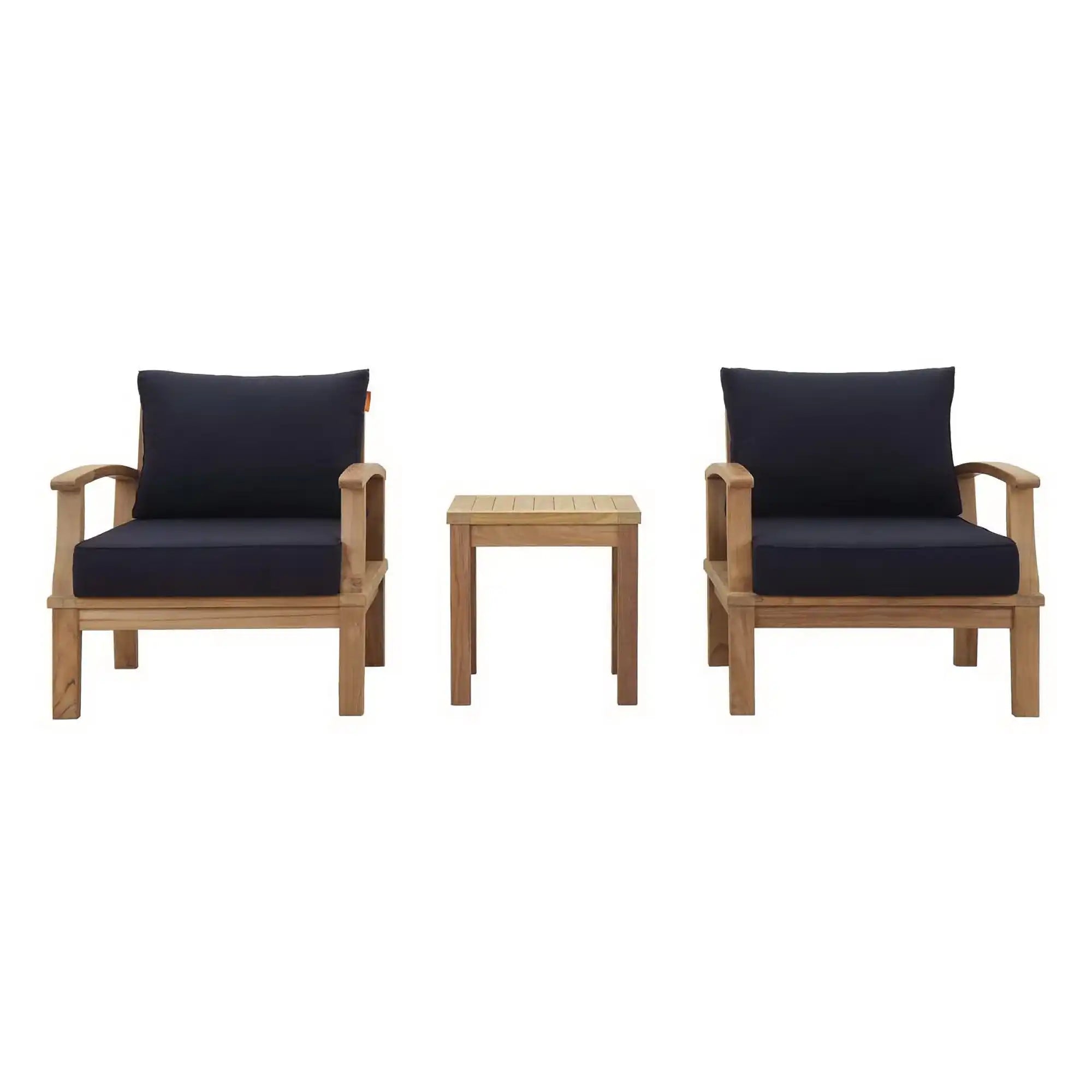 Marina 3 Piece Outdoor Patio Teak Set by Modway - Best Buy Furniture
