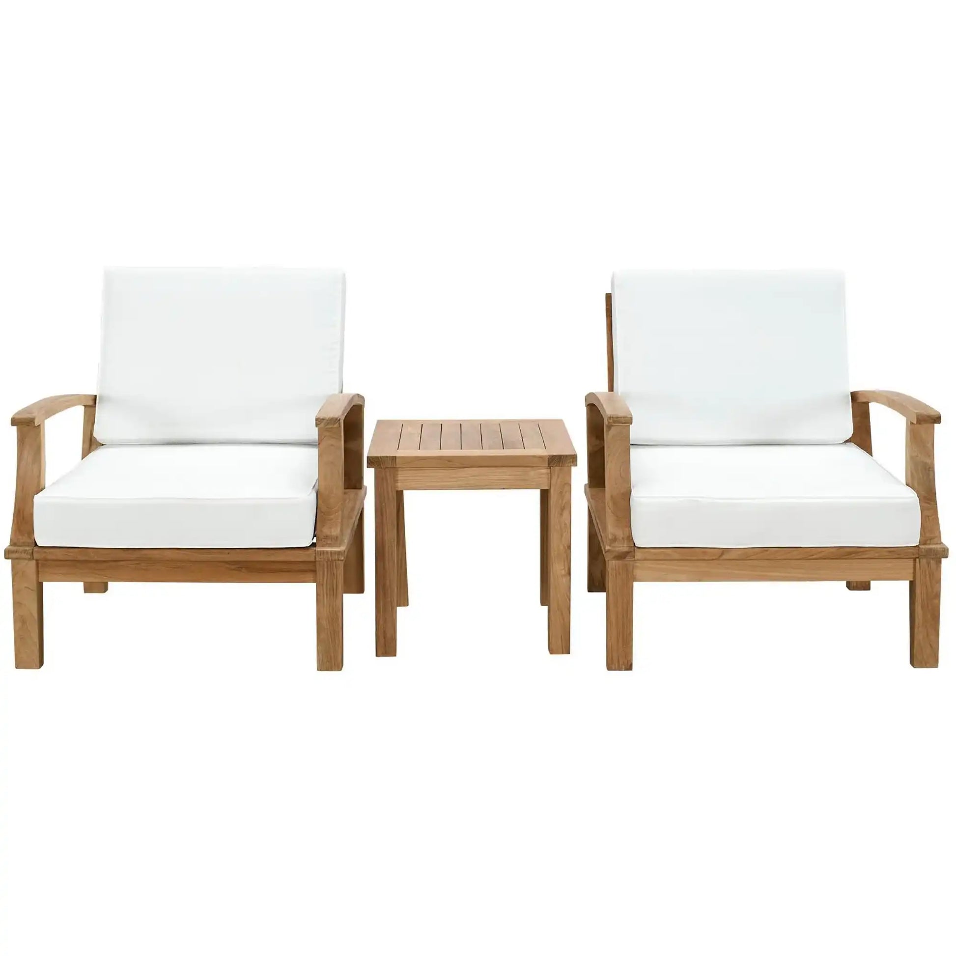 Marina 3 Piece Outdoor Patio Teak Set by Modway - Best Buy Furniture