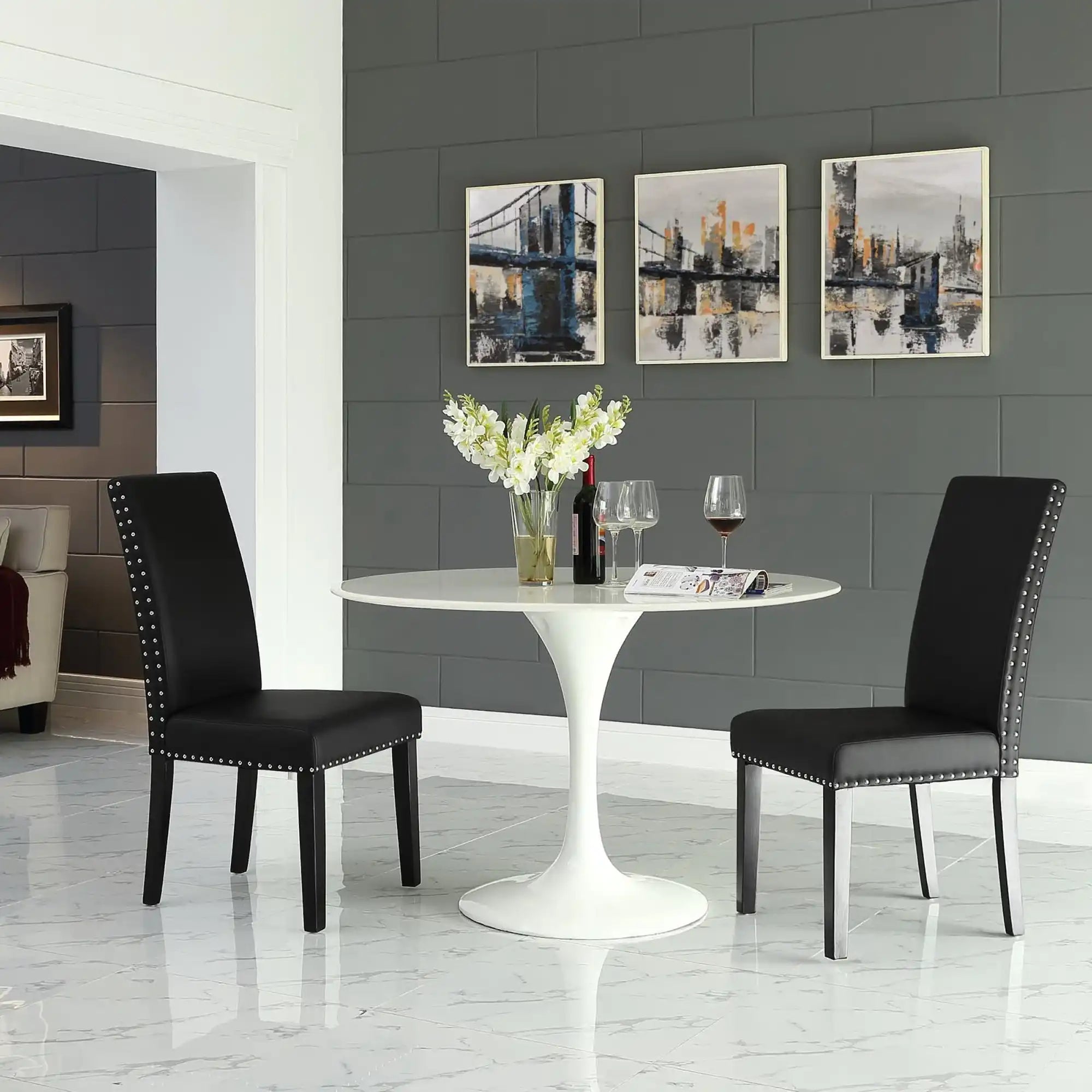 Parcel Dining Faux Leather Side Chair by Modway - Best Buy Furniture