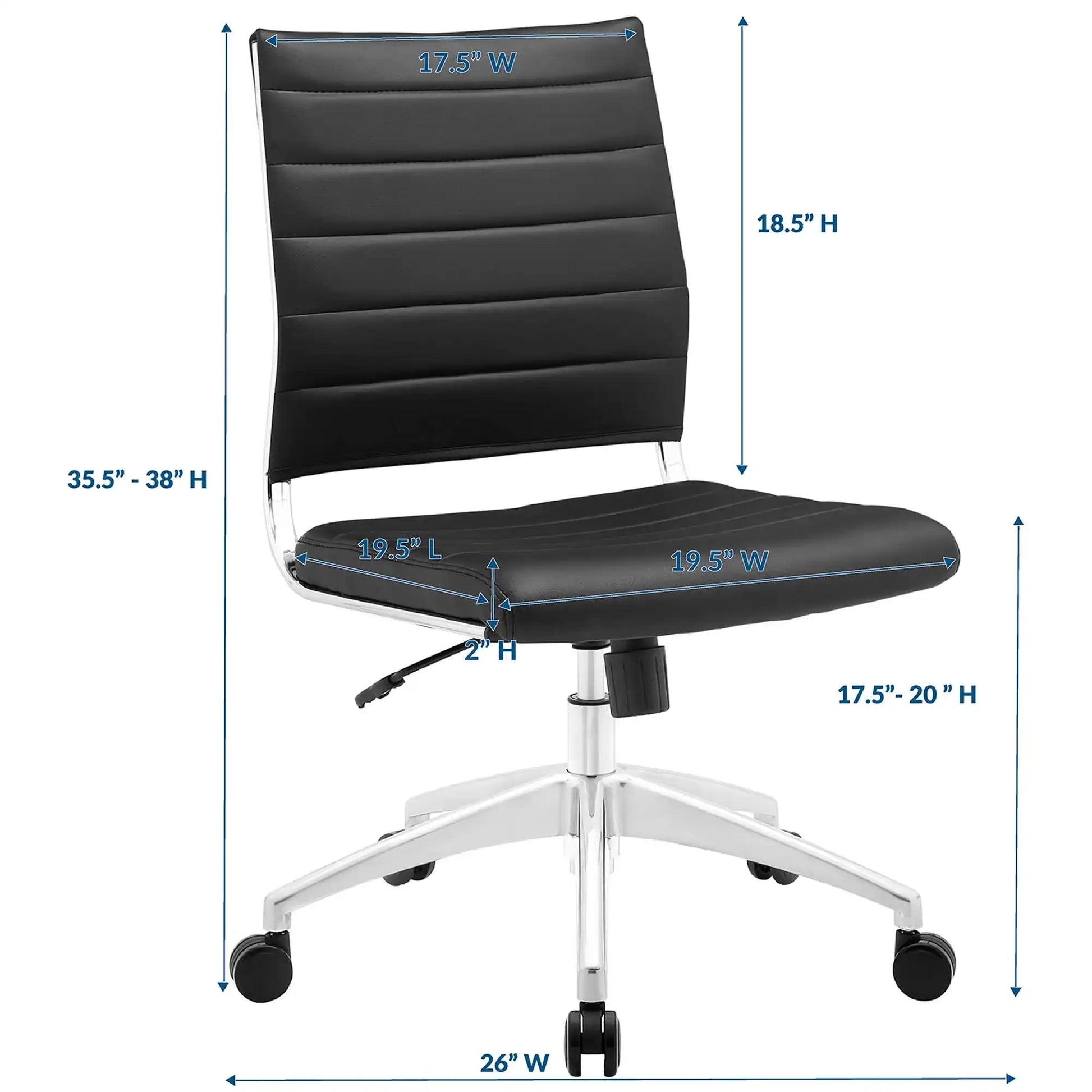 Jive Armless Mid Back Office Chair by Modway - Best Buy Furniture