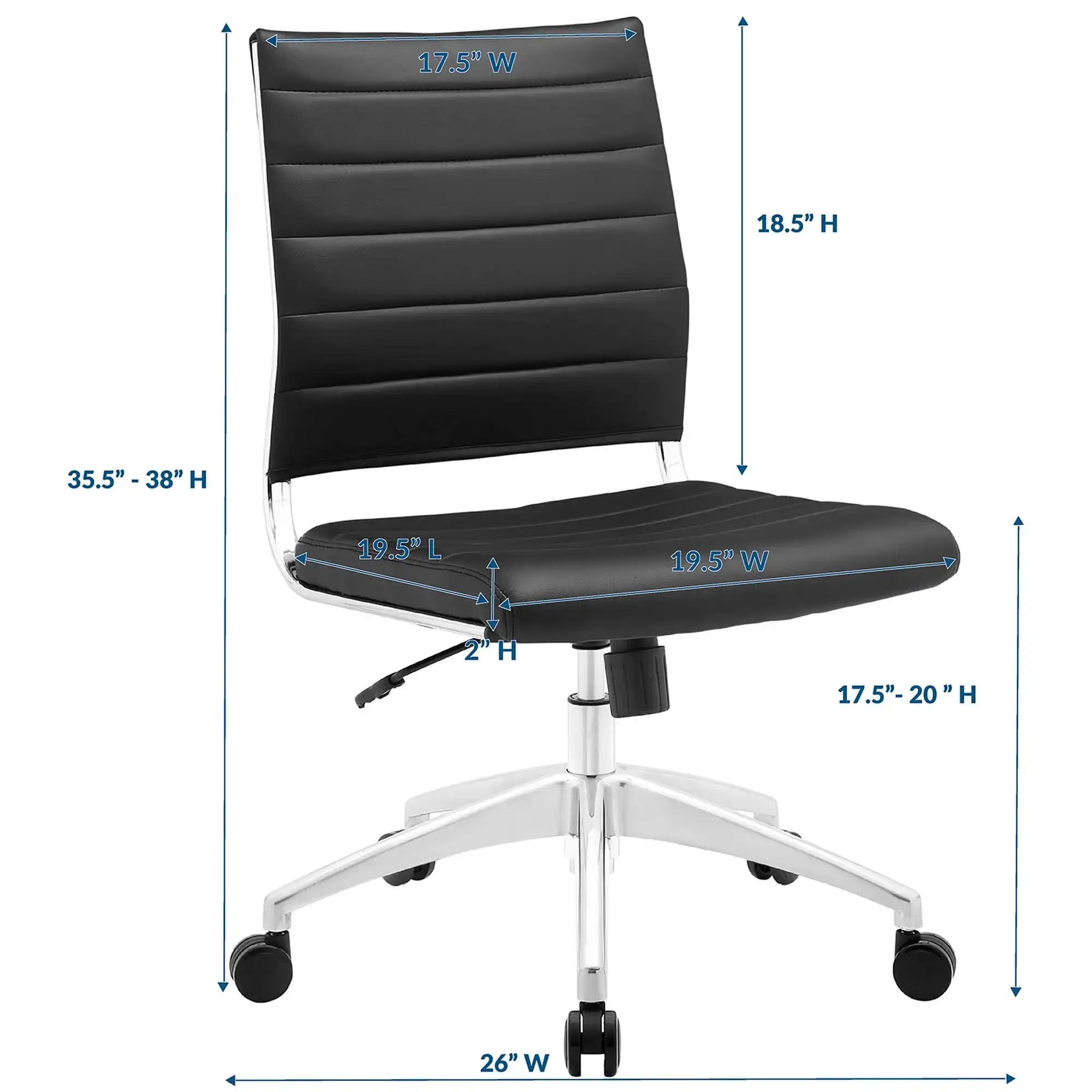 Jive Armless Mid Back Office Chair by Modway - Best Buy Furniture
