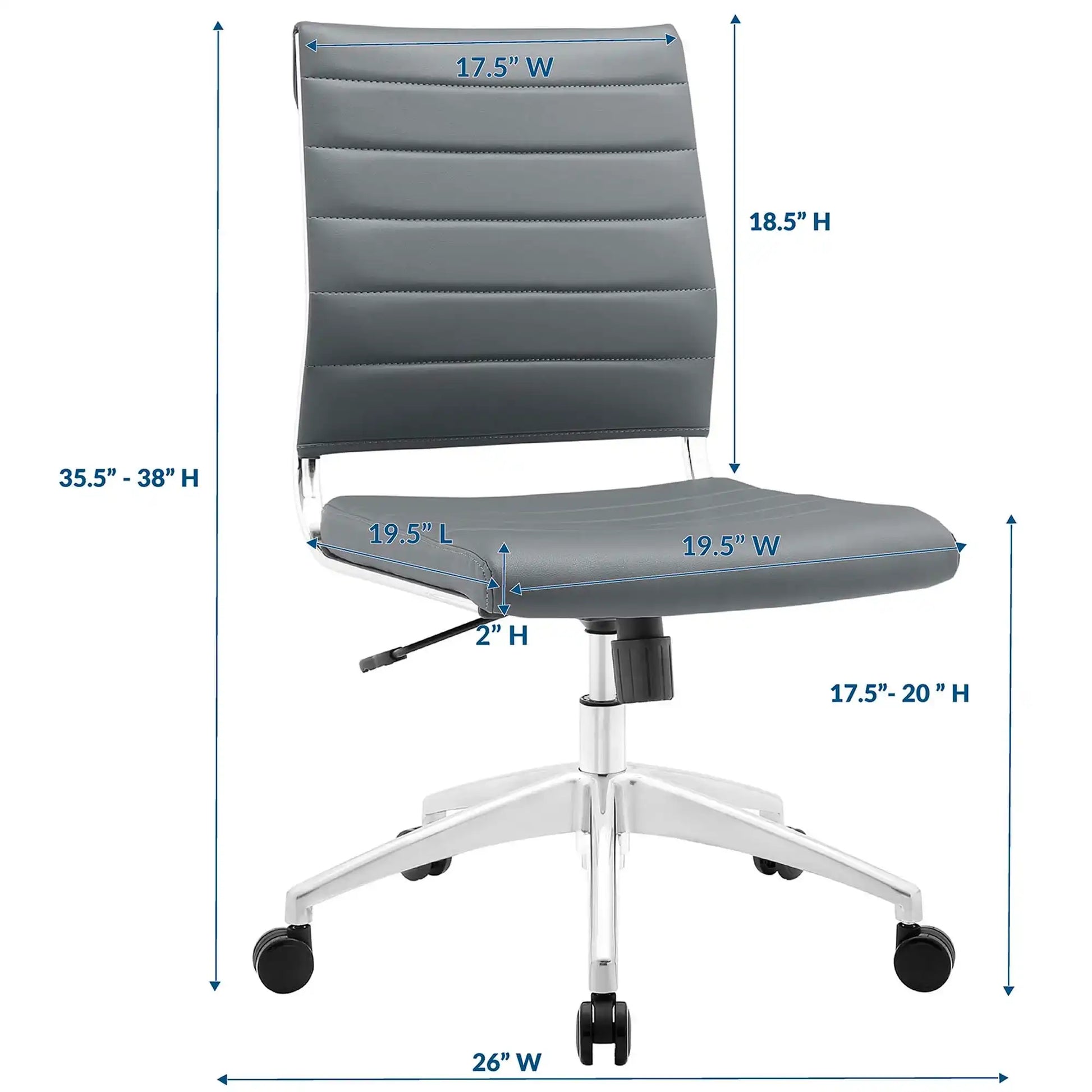 Jive Armless Mid Back Office Chair by Modway - Best Buy Furniture
