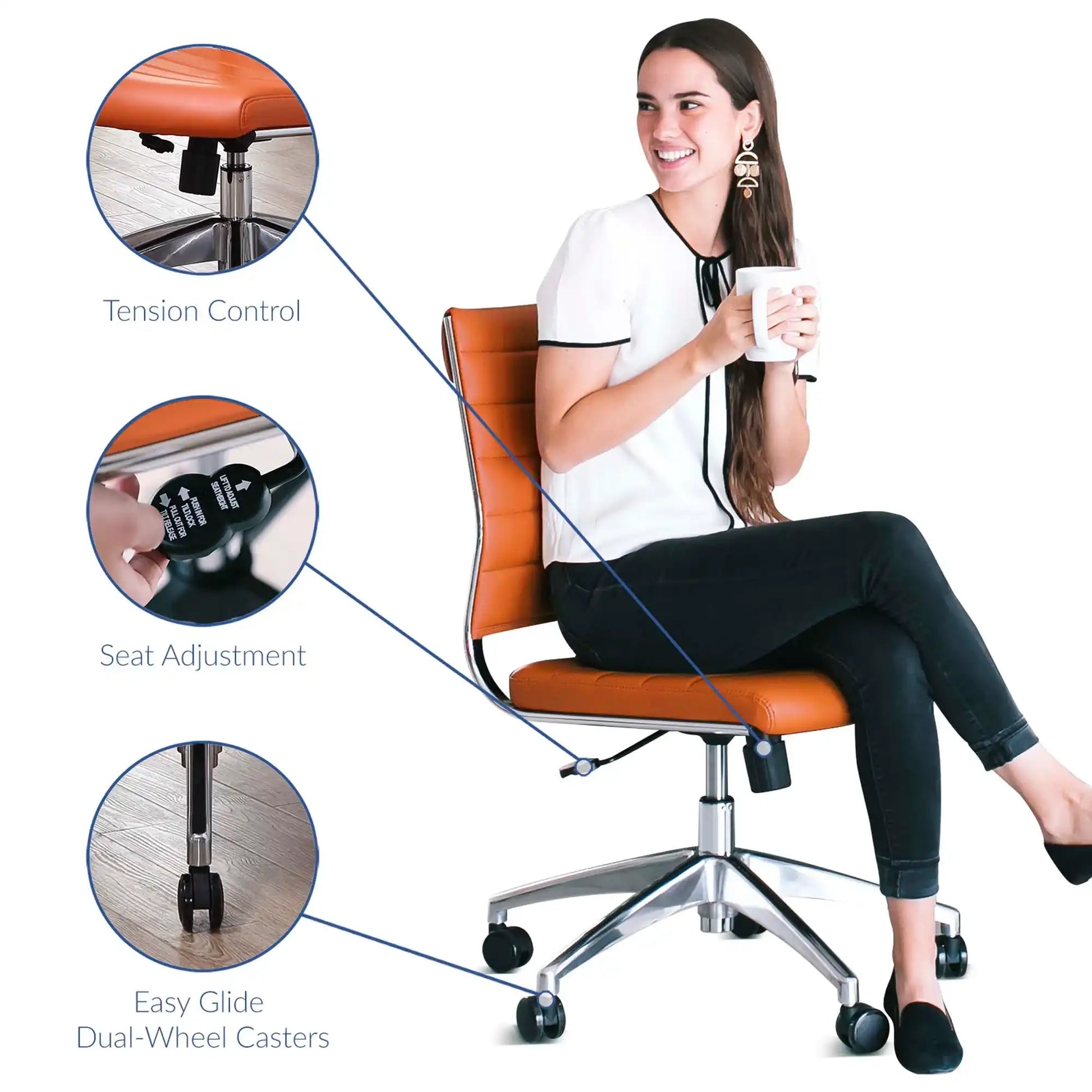 Jive Armless Mid Back Office Chair by Modway - Best Buy Furniture