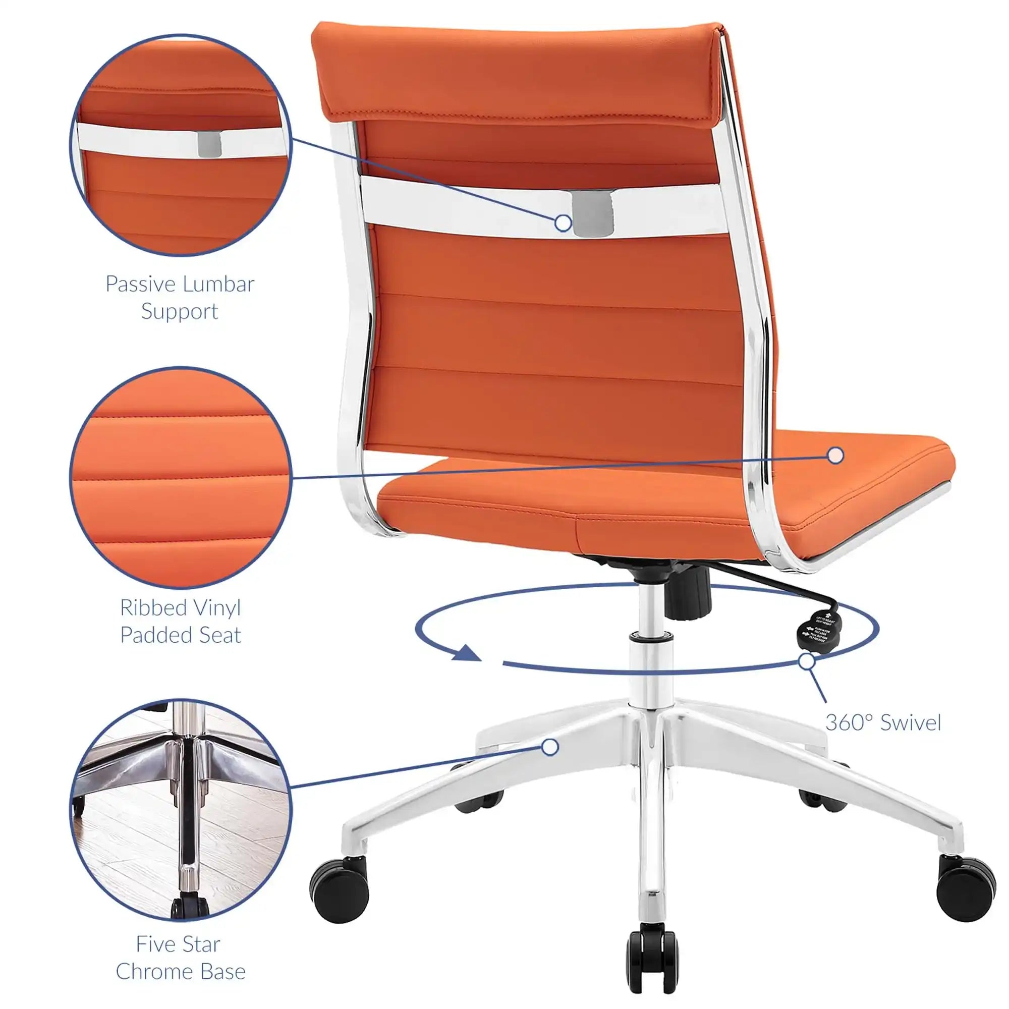 Jive Armless Mid Back Office Chair by Modway - Best Buy Furniture