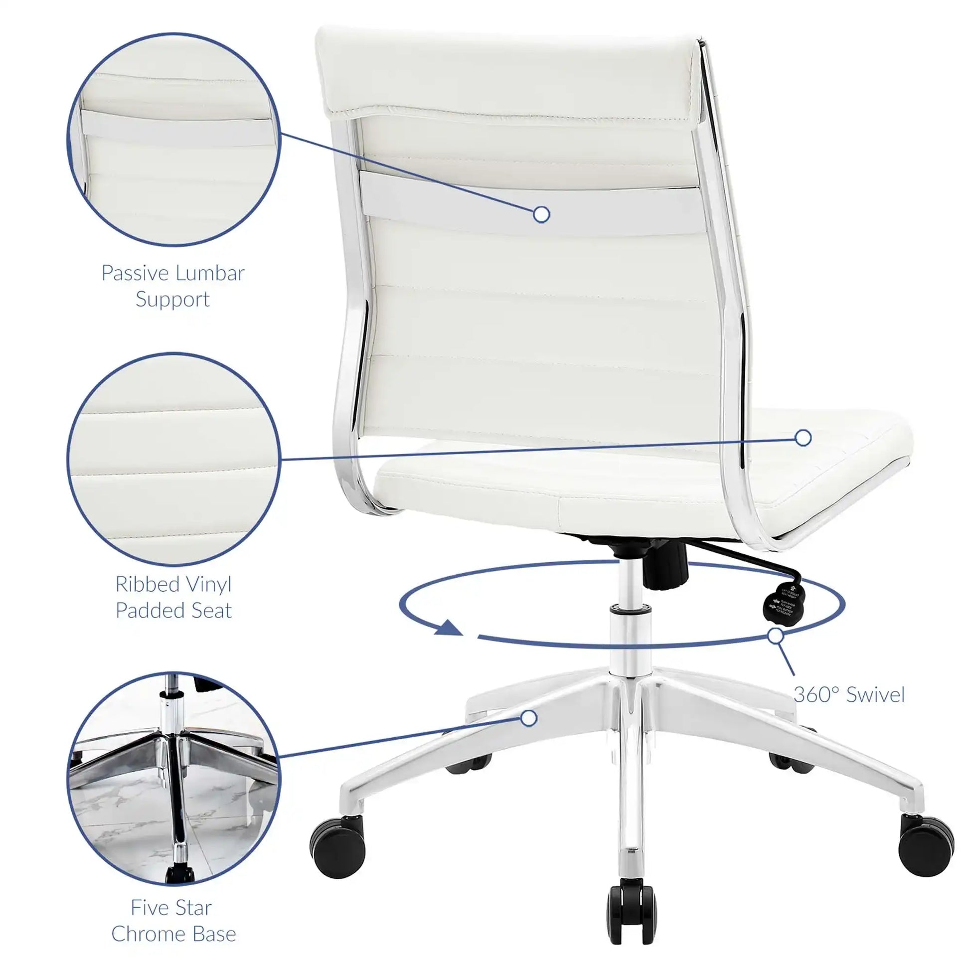 Jive Armless Mid Back Office Chair by Modway - Best Buy Furniture
