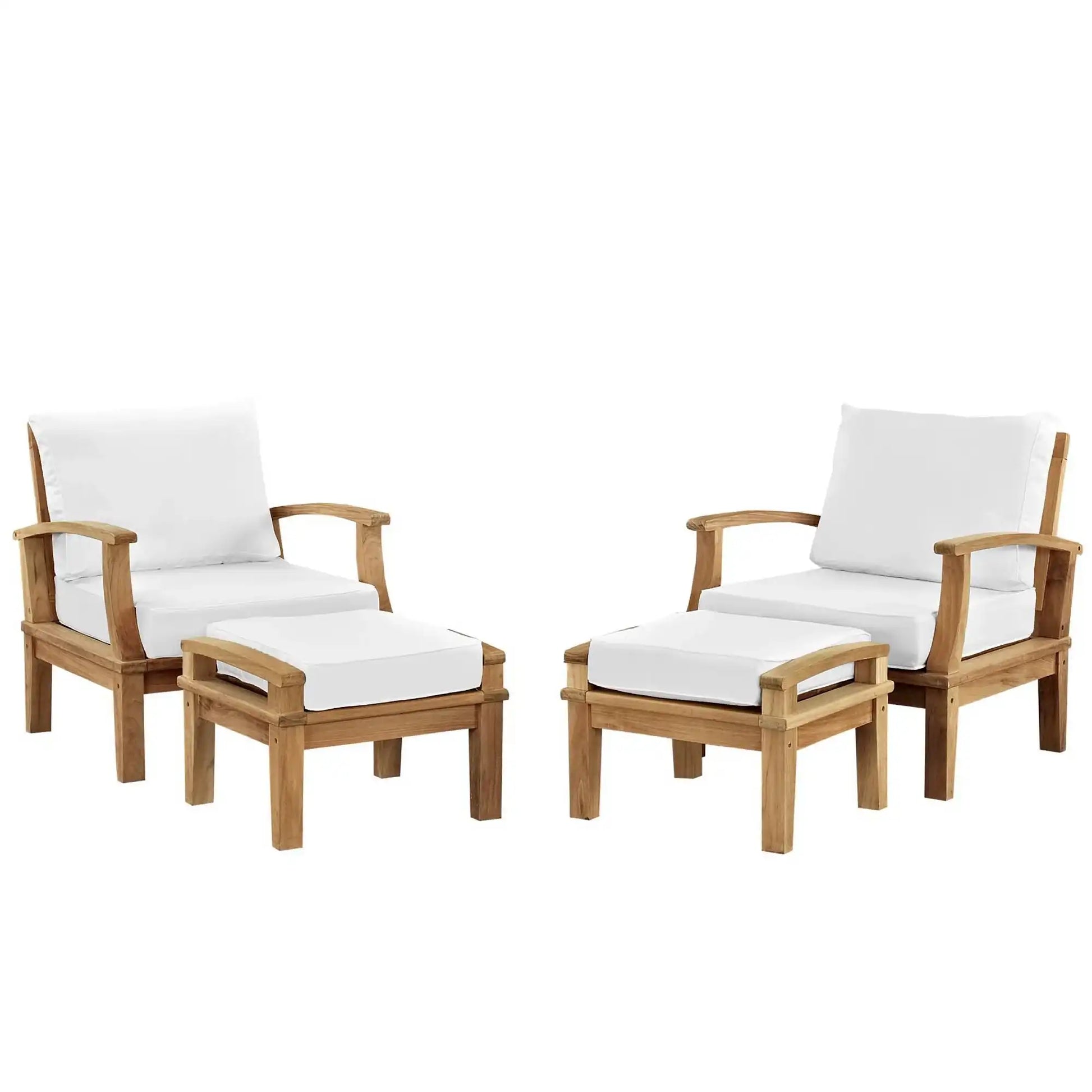 Marina 4 Piece Outdoor Patio Teak Set by Modway - Best Buy Furniture