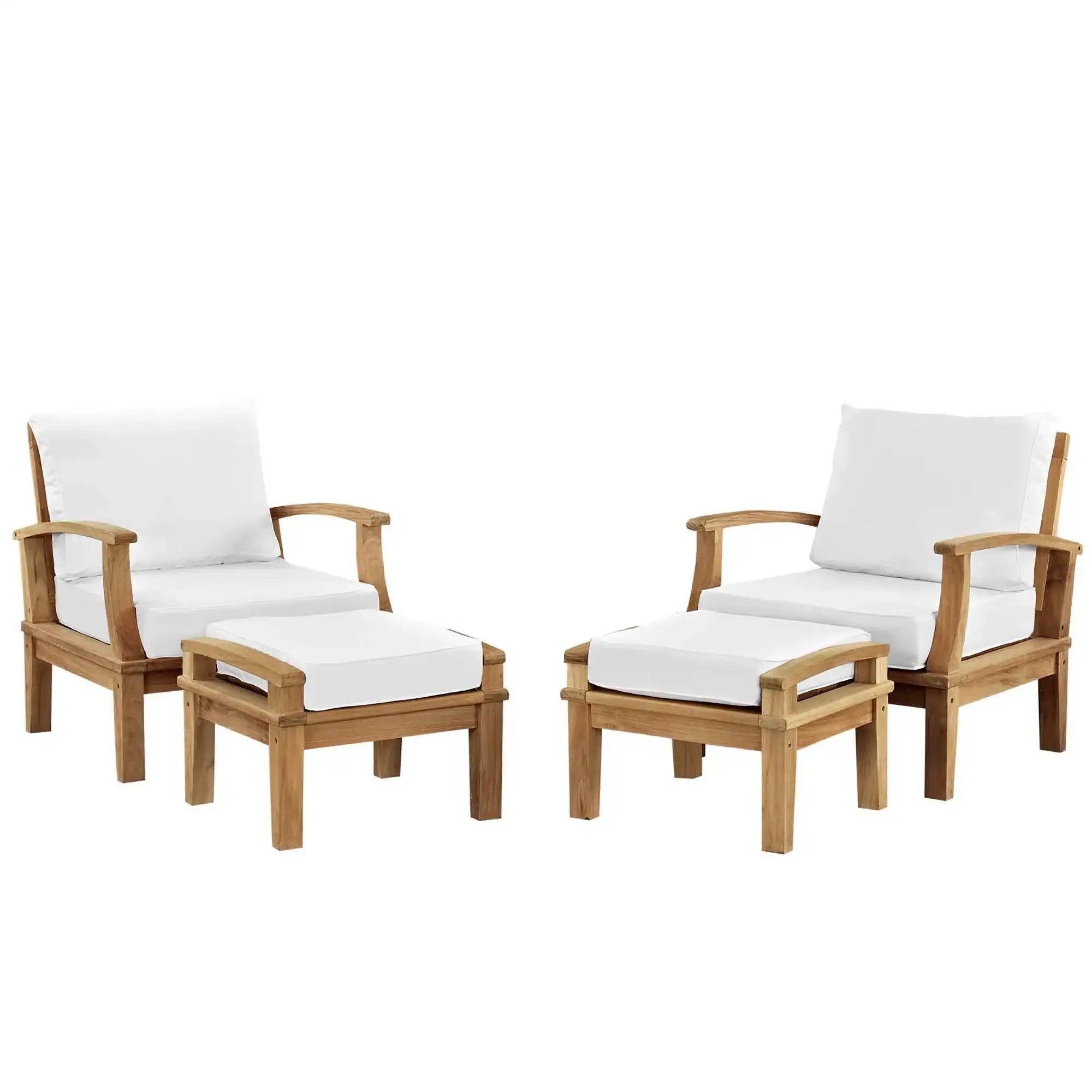 Marina 4 Piece Outdoor Patio Teak Set by Modway - Best Buy Furniture