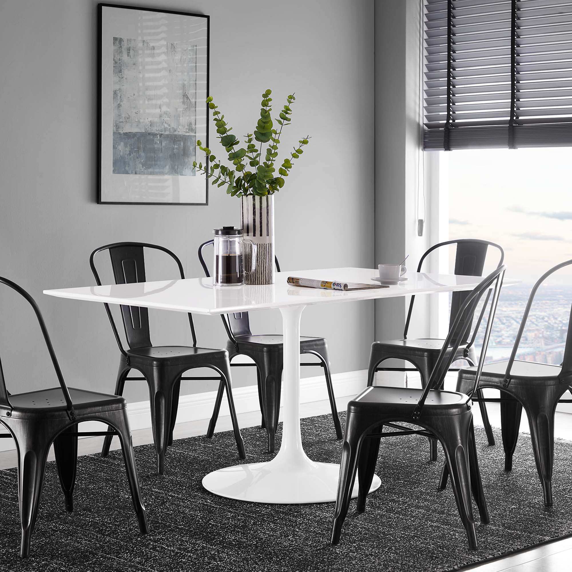 Lippa 60" Rectangle Wood Dining Table by Modway - Best Buy Furniture