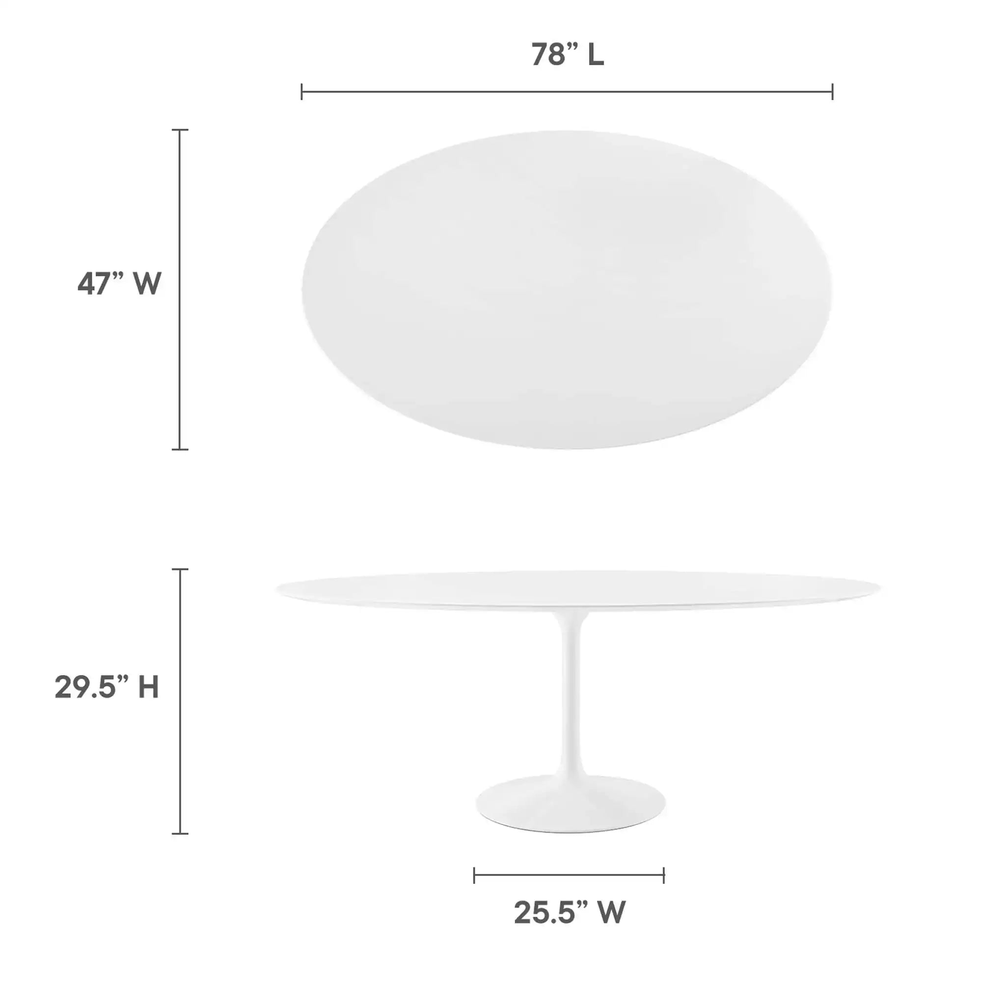 Lippa 78" Oval Wood Dining Table by Modway - Best Buy Furniture