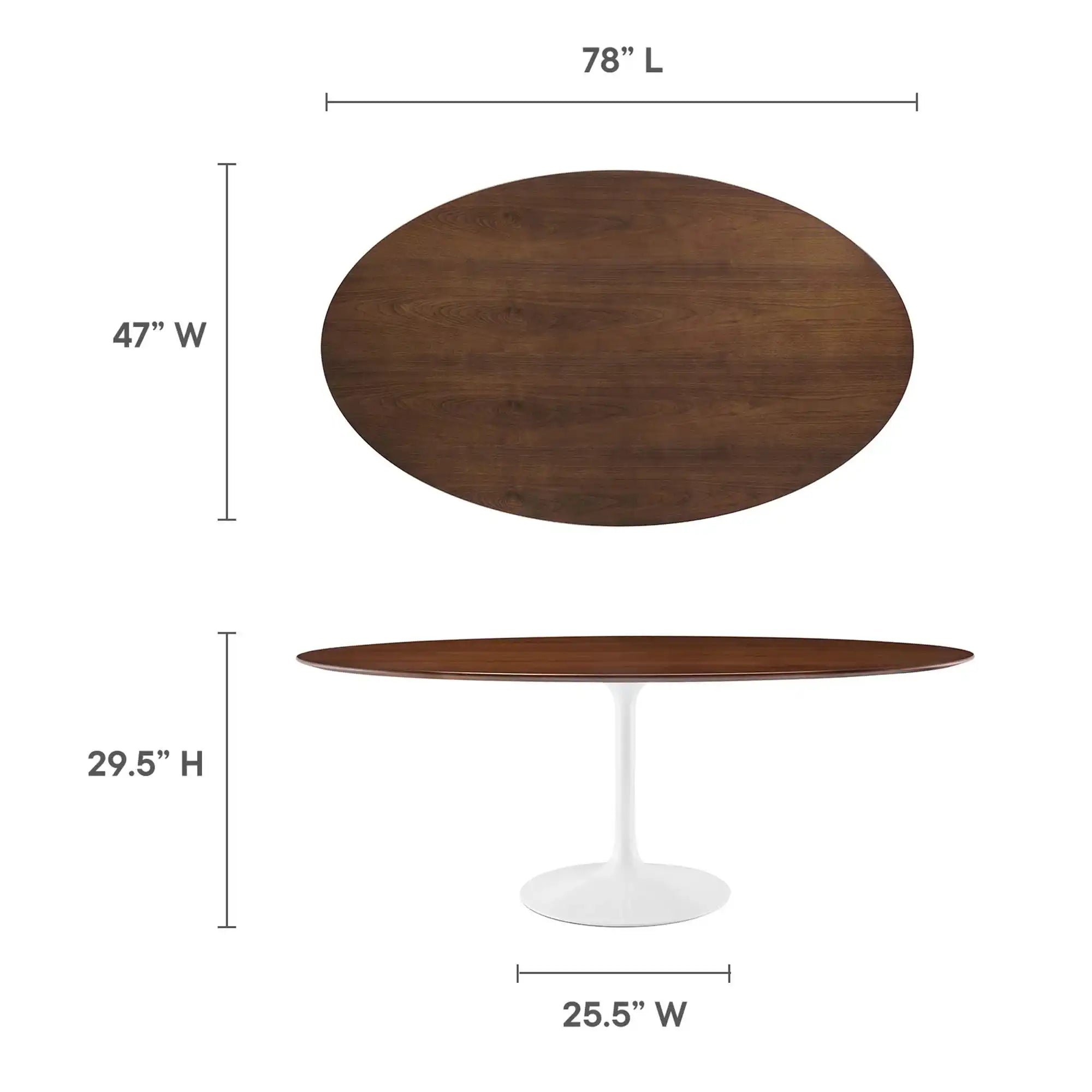 Lippa 78" Oval Wood Dining Table by Modway - Best Buy Furniture