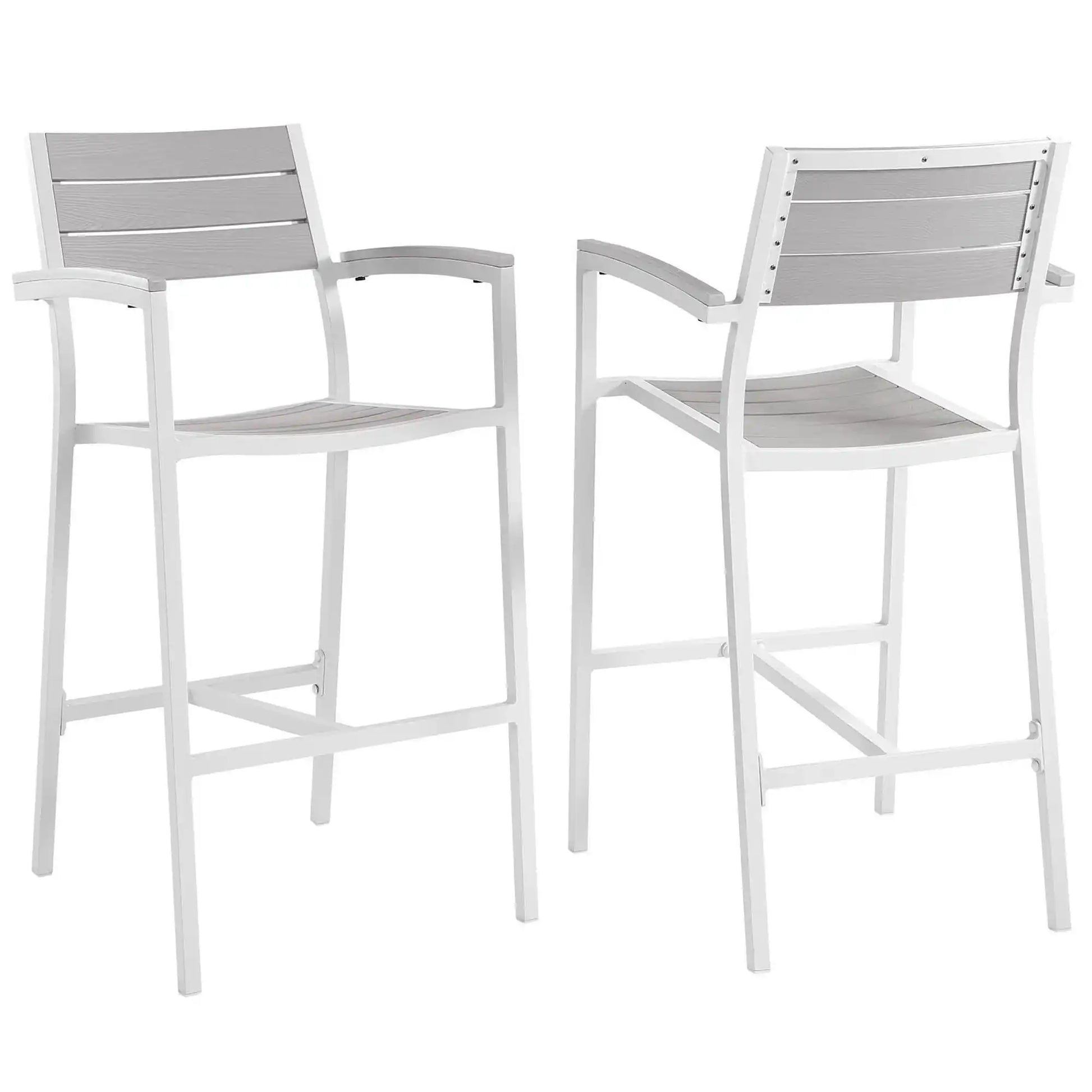 Maine Outdoor Patio Bar Stool Set of 2 by Modway - Best Buy Furniture