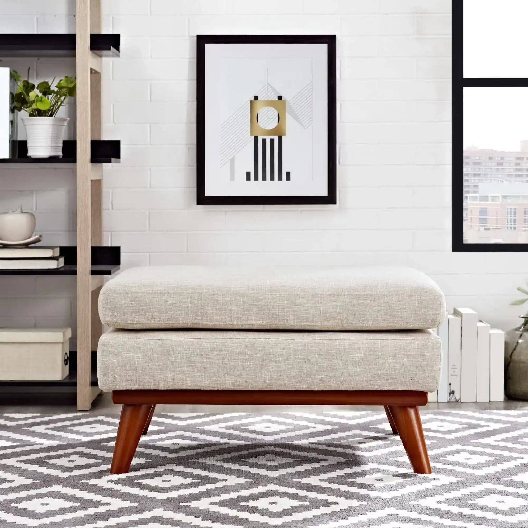 Engage Upholstered Fabric Ottoman by Modway - Best Buy Furniture