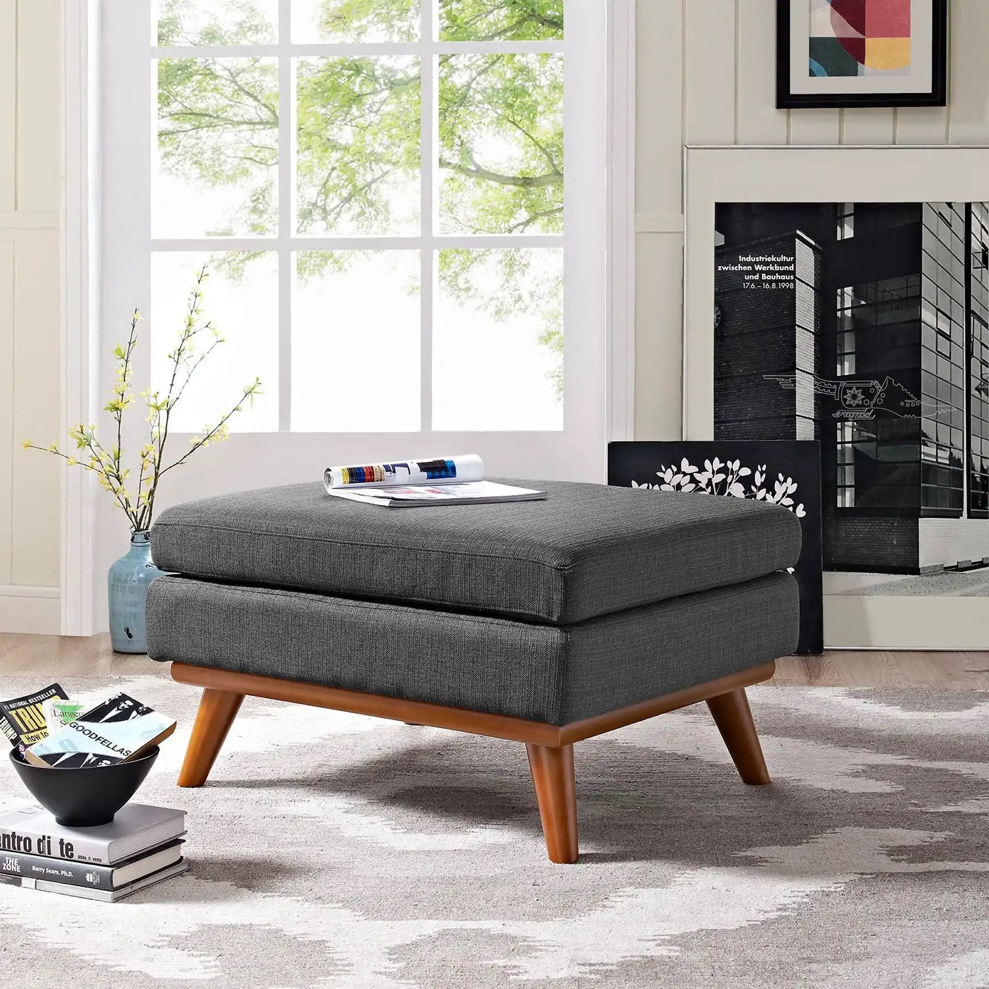 Engage Upholstered Fabric Ottoman by Modway - Best Buy Furniture