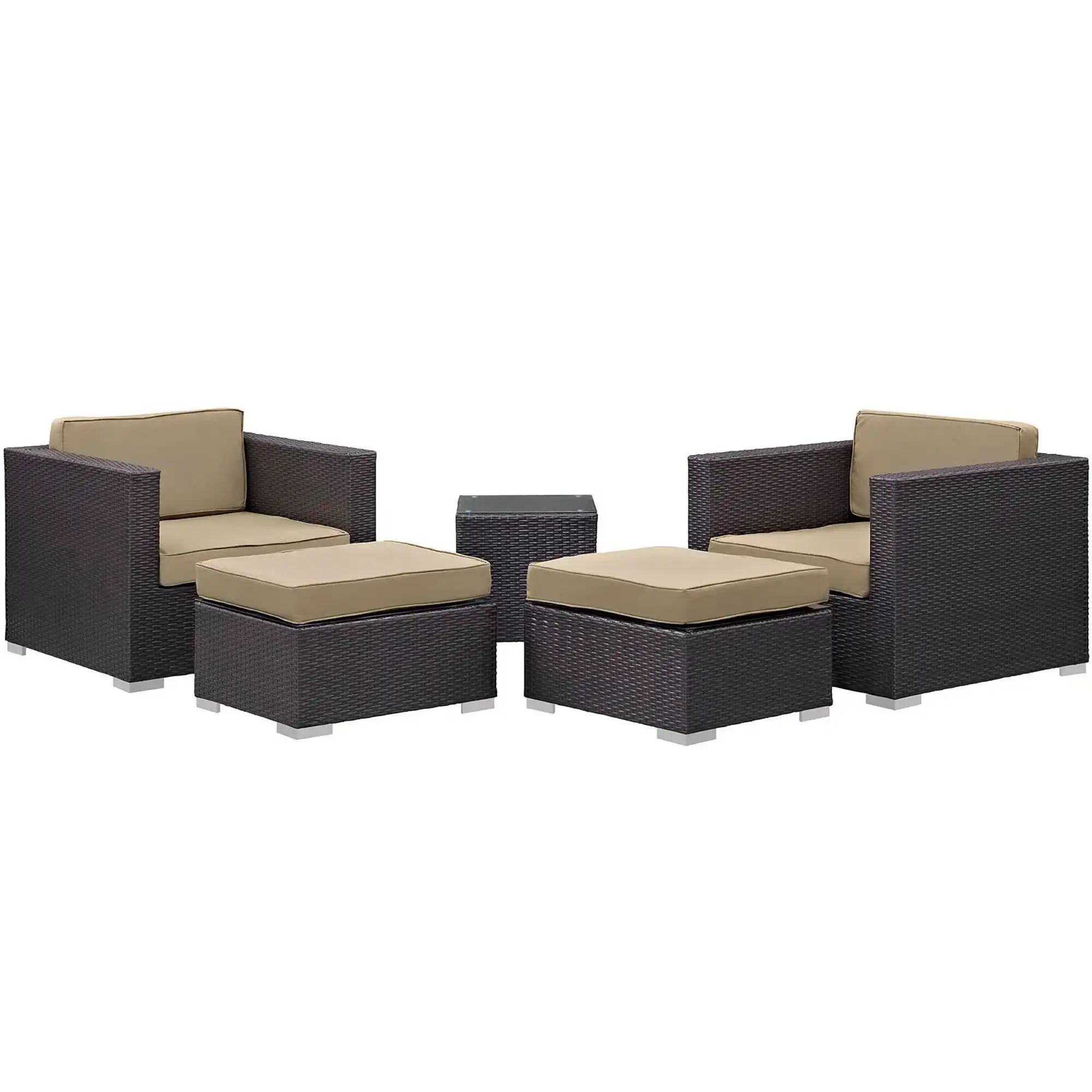 Convene 5 Piece Outdoor Patio Sectional Set by Modway - Best Buy Furniture