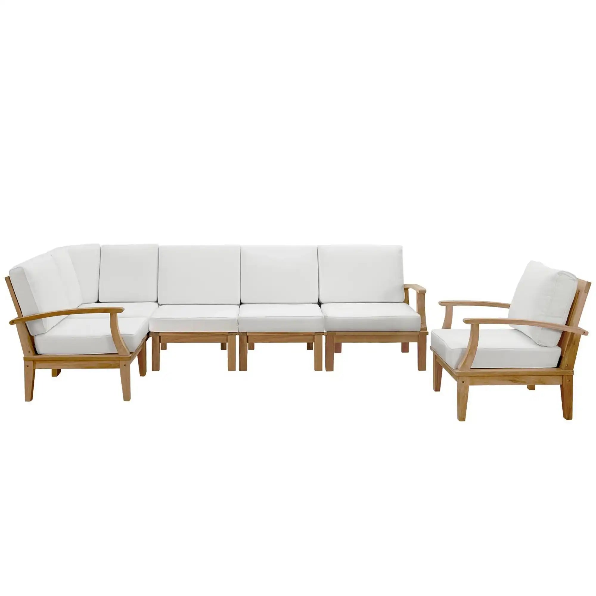 Marina 6 Piece Outdoor Patio Teak Set by Modway - Best Buy Furniture