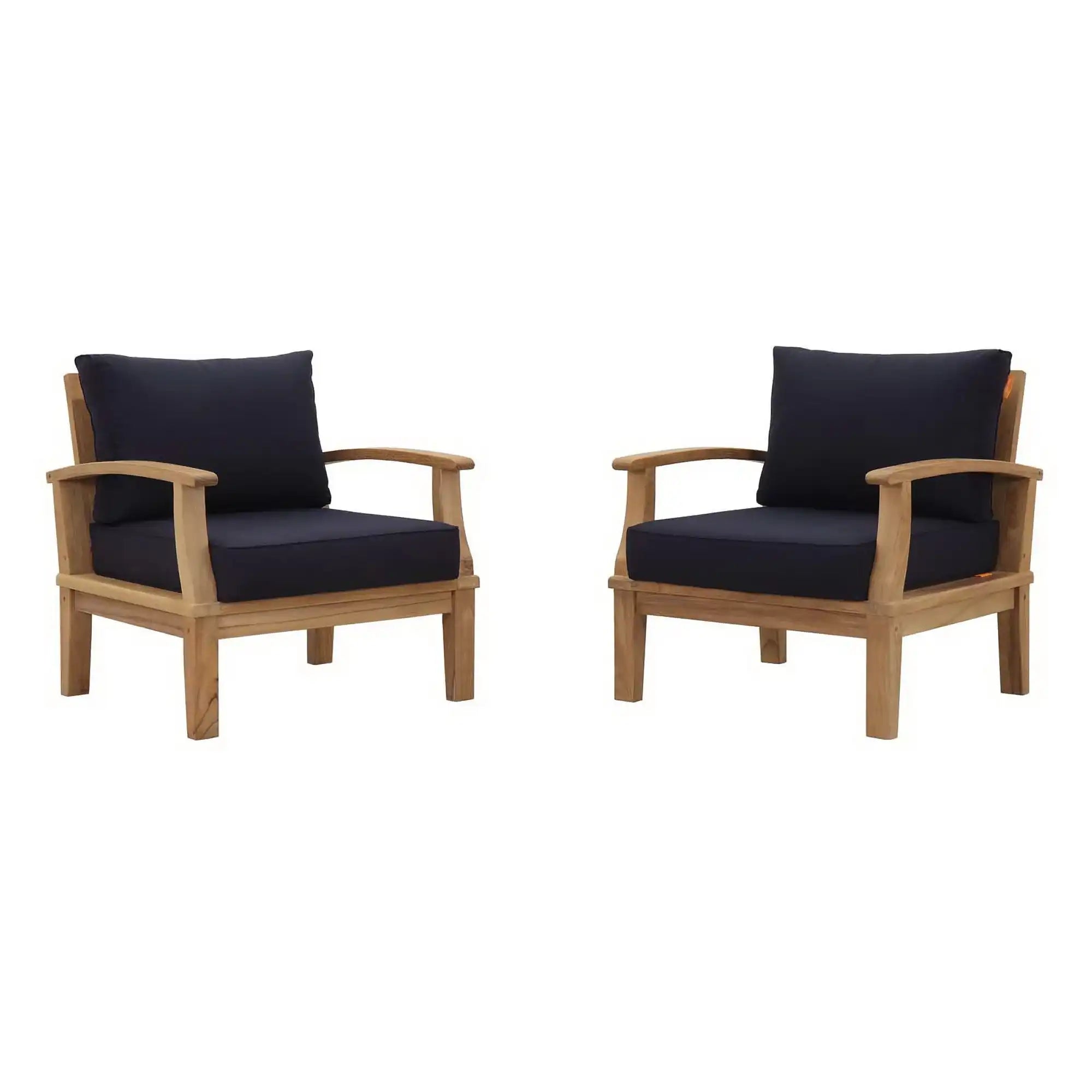 Marina 2 Piece Outdoor Patio Teak Set by Modway - Best Buy Furniture