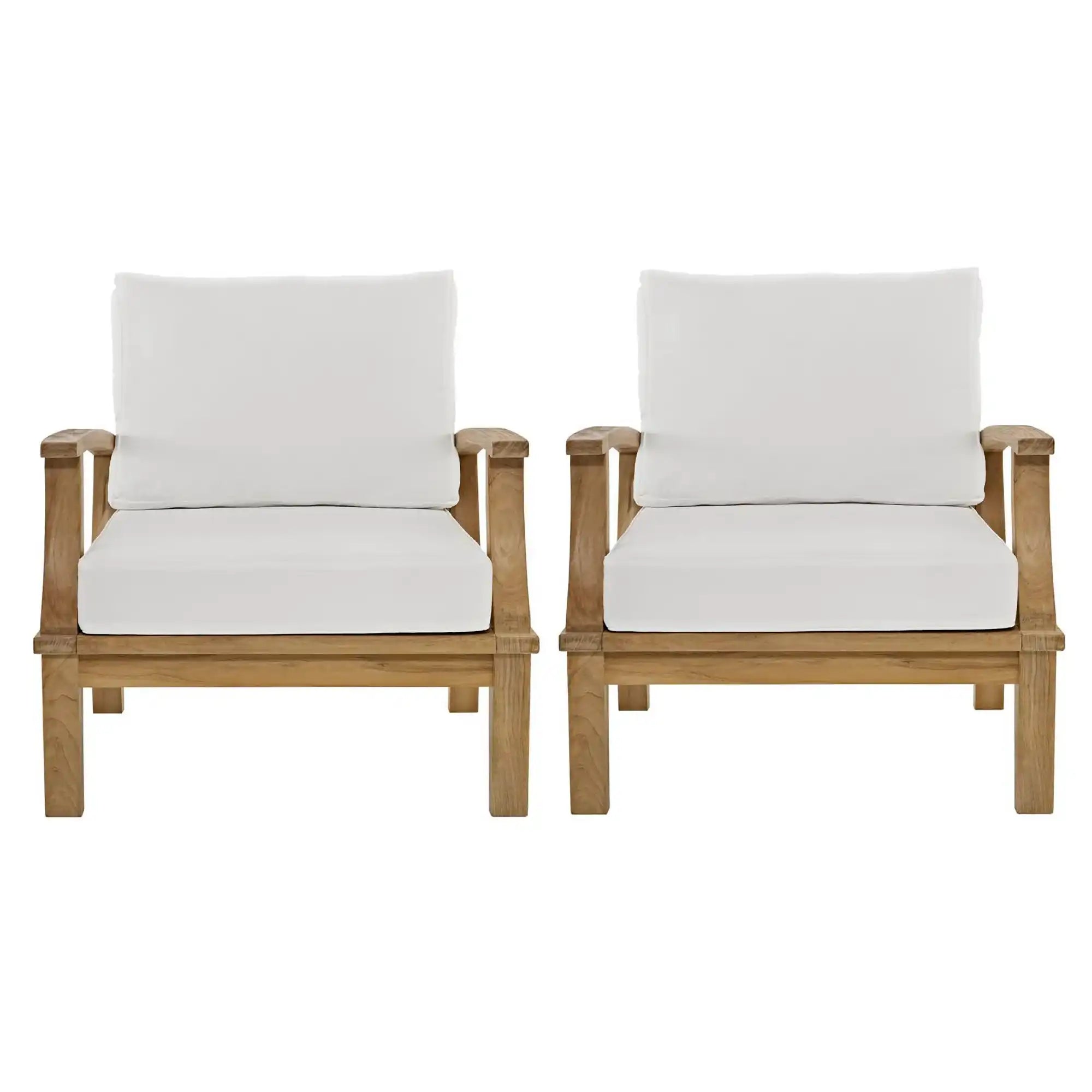Marina 2 Piece Outdoor Patio Teak Set by Modway - Best Buy Furniture