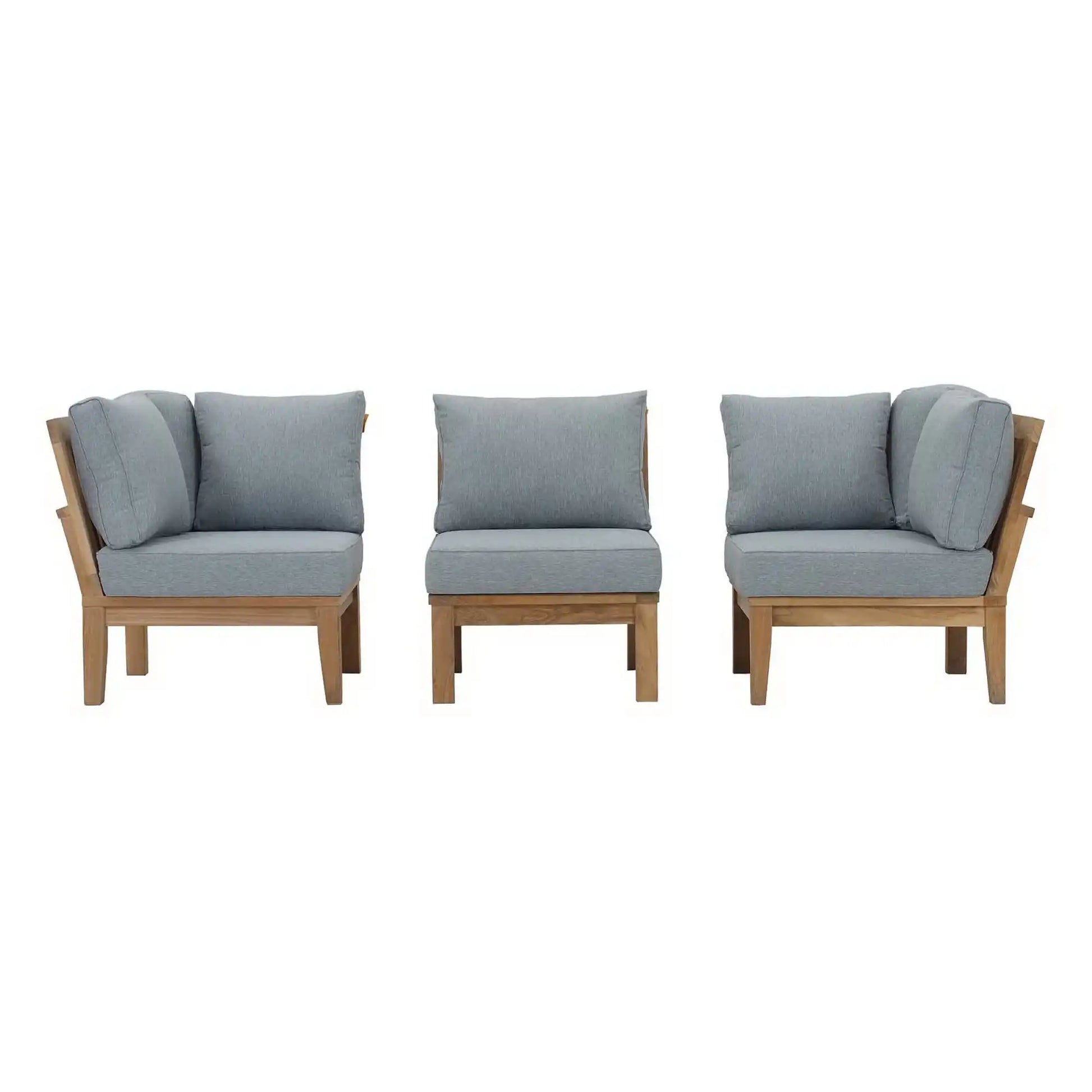 Marina 3 Piece Outdoor Patio Teak Set by Modway - Best Buy Furniture