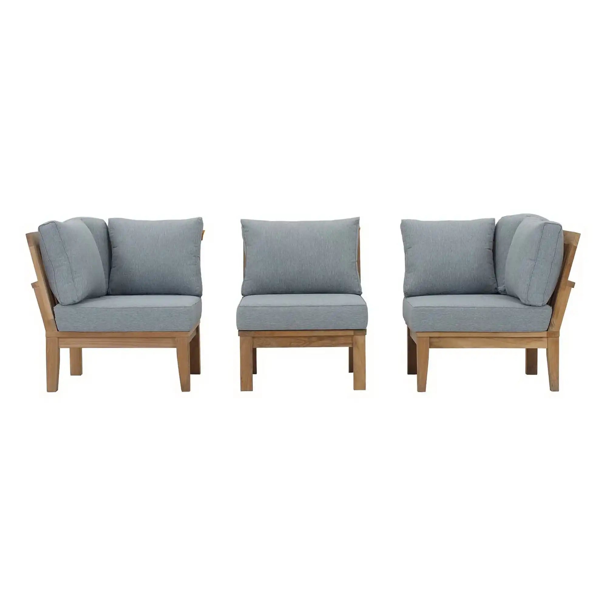 Marina 3 Piece Outdoor Patio Teak Set by Modway - Best Buy Furniture