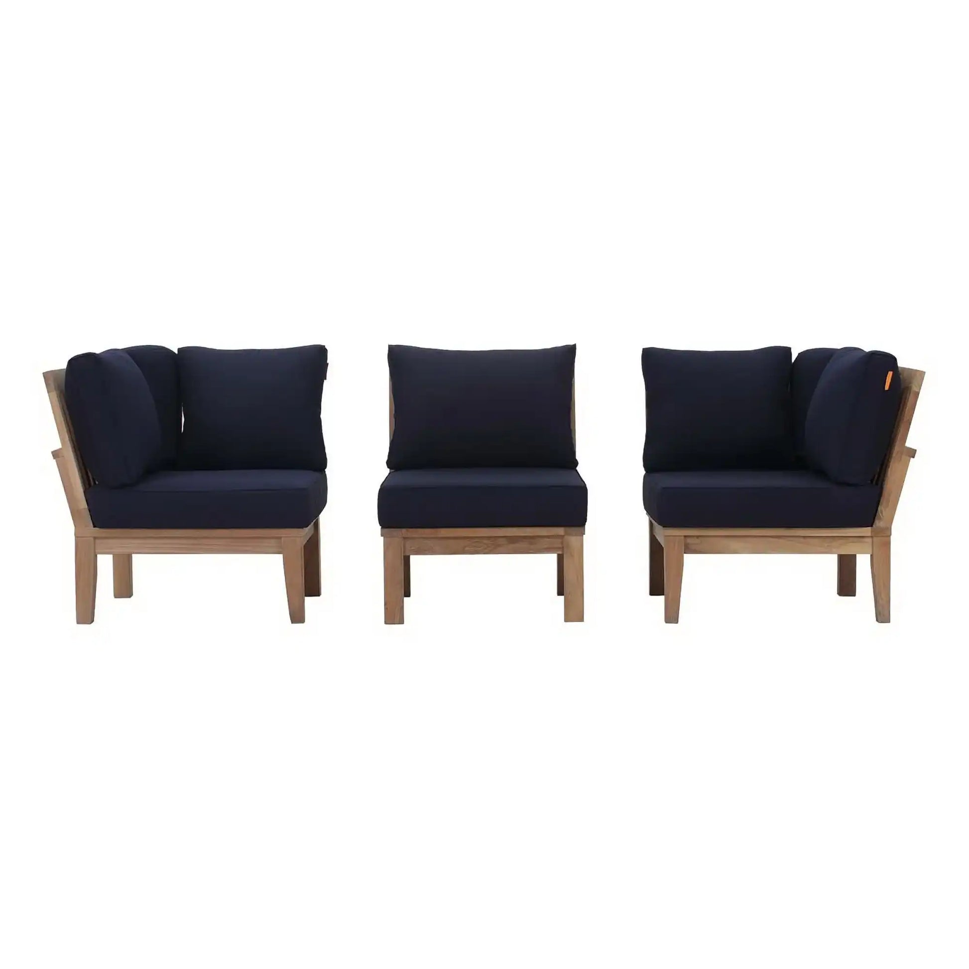 Marina 3 Piece Outdoor Patio Teak Set by Modway - Best Buy Furniture