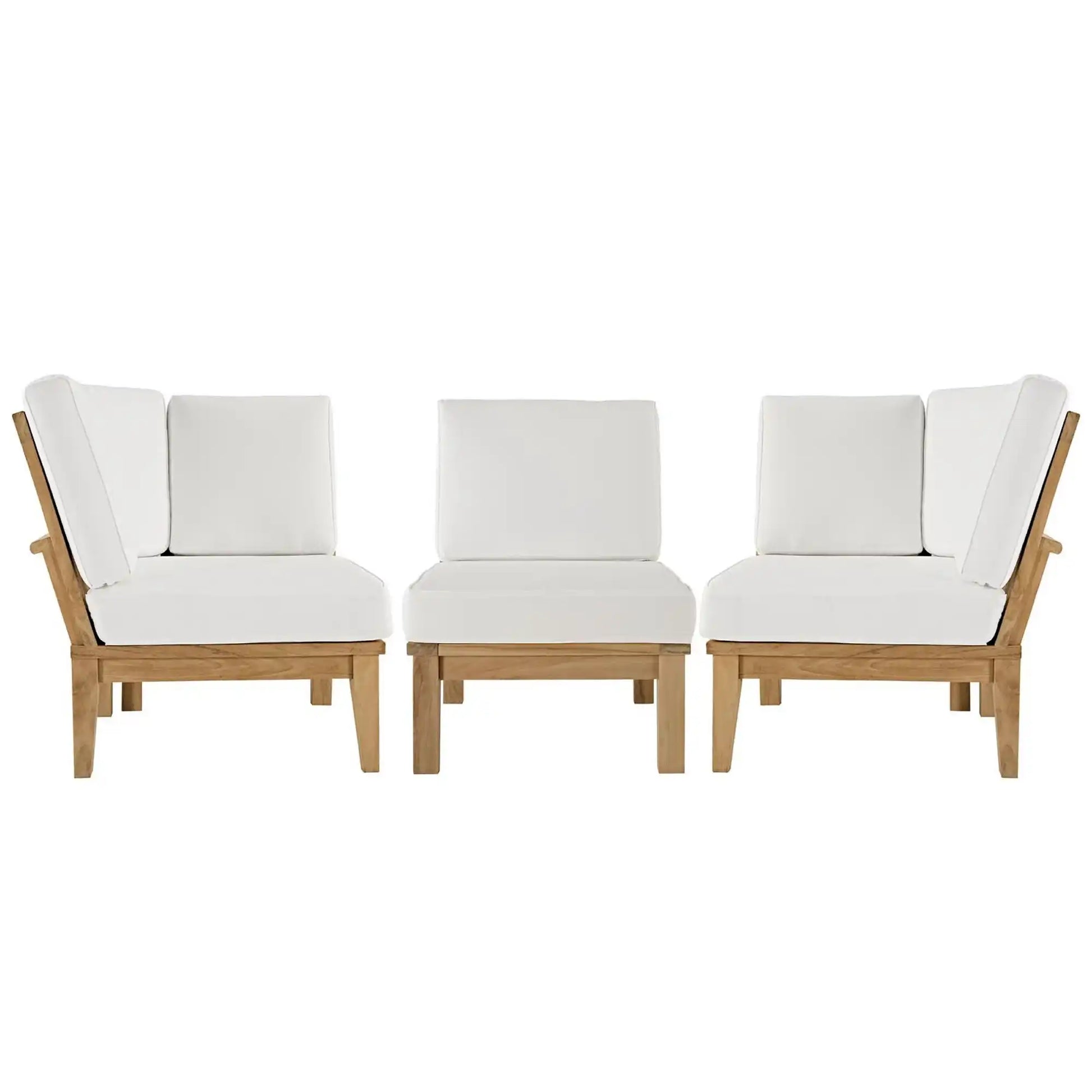 Marina 3 Piece Outdoor Patio Teak Set by Modway - Best Buy Furniture